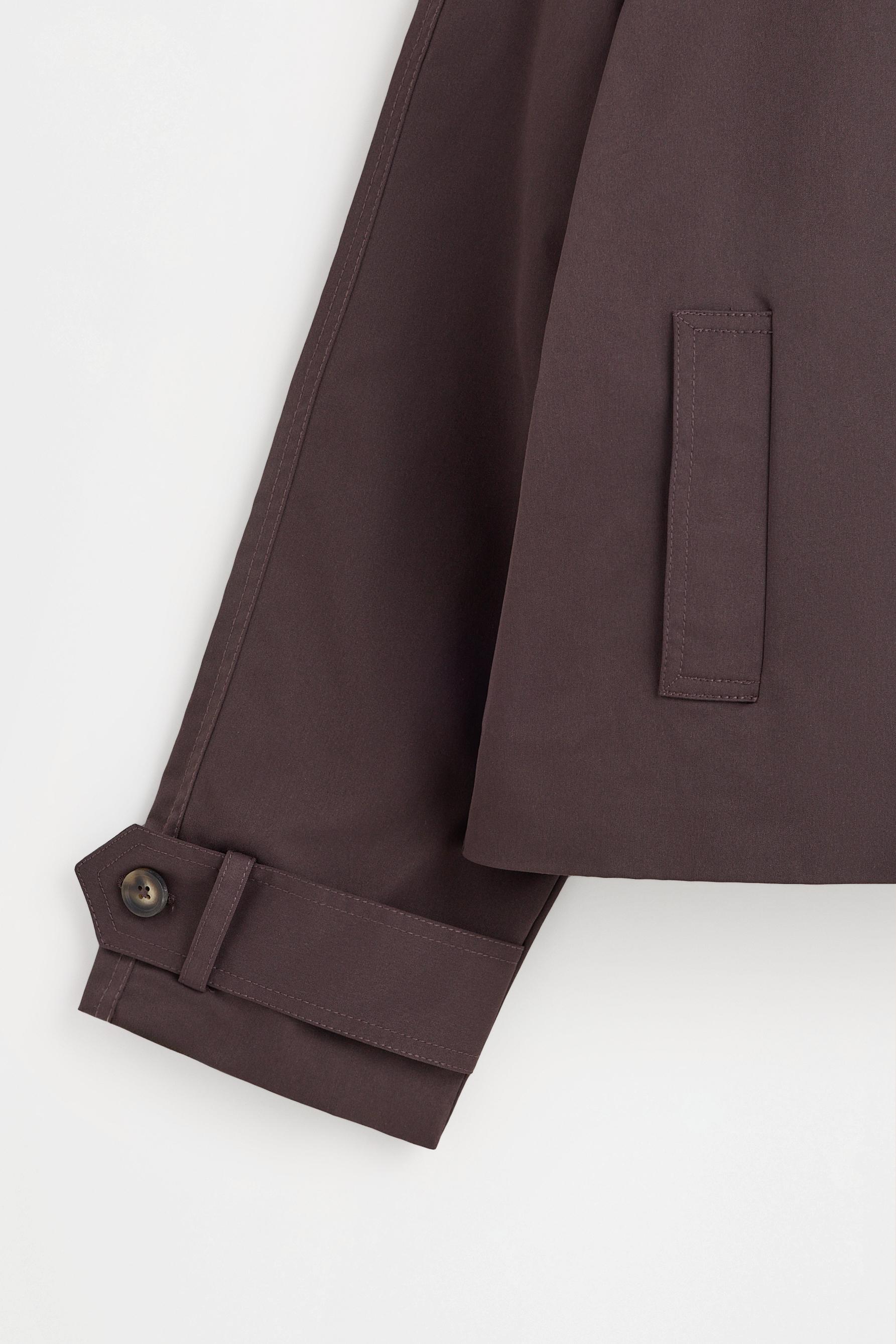 Short trench coat — DARK BROWN