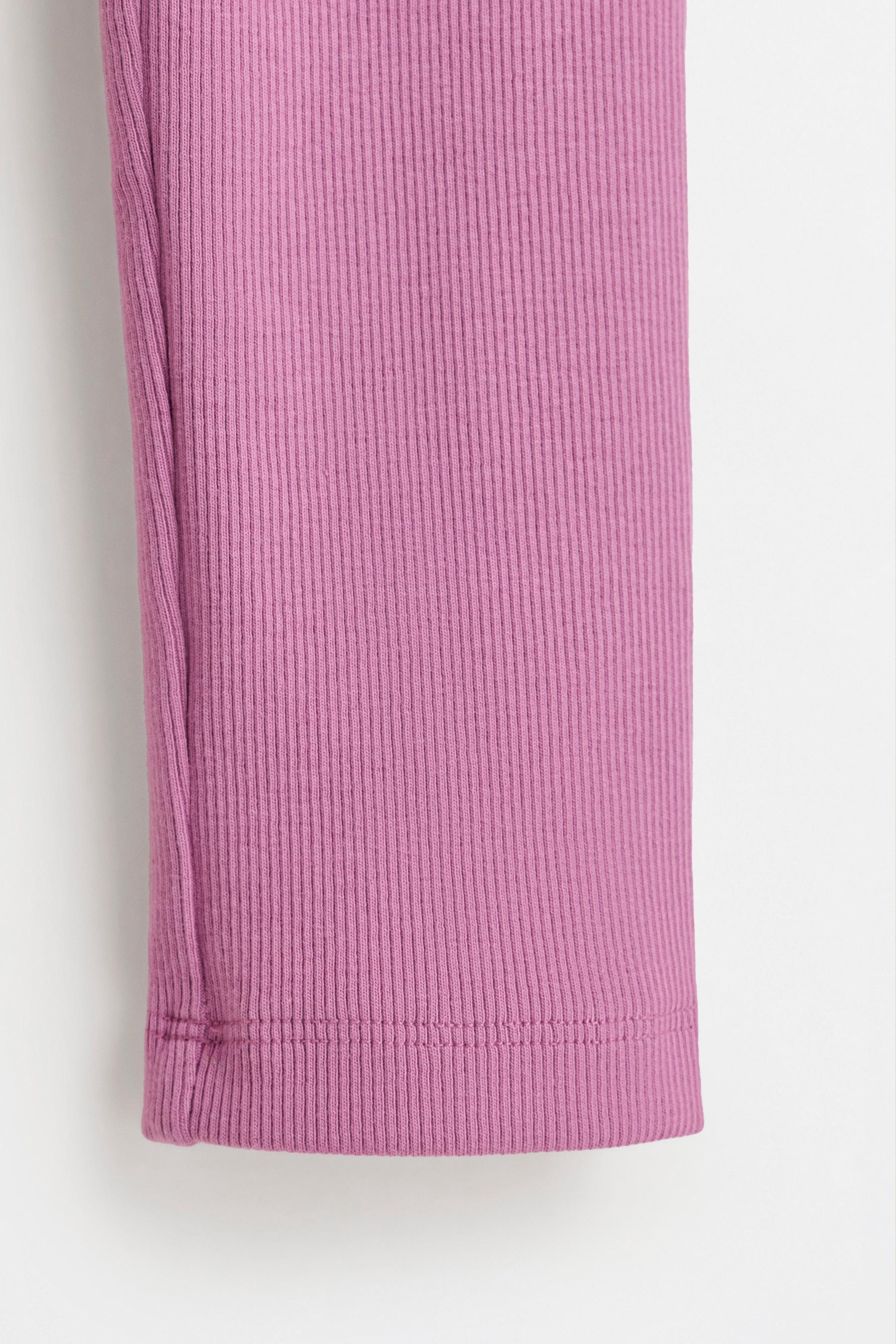 Ribbed leggings — PURPLE