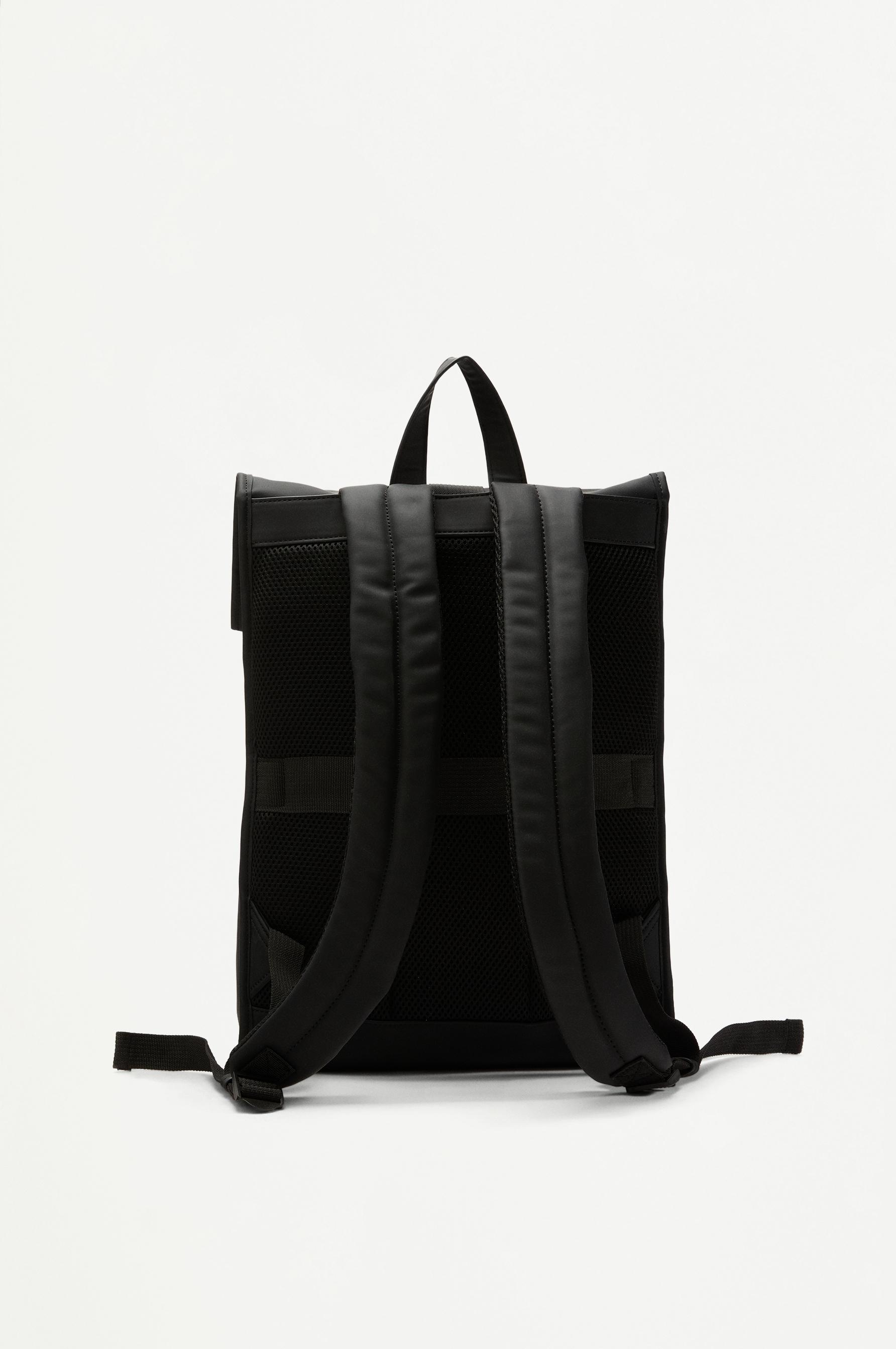 Rubberized backpack — BLACK