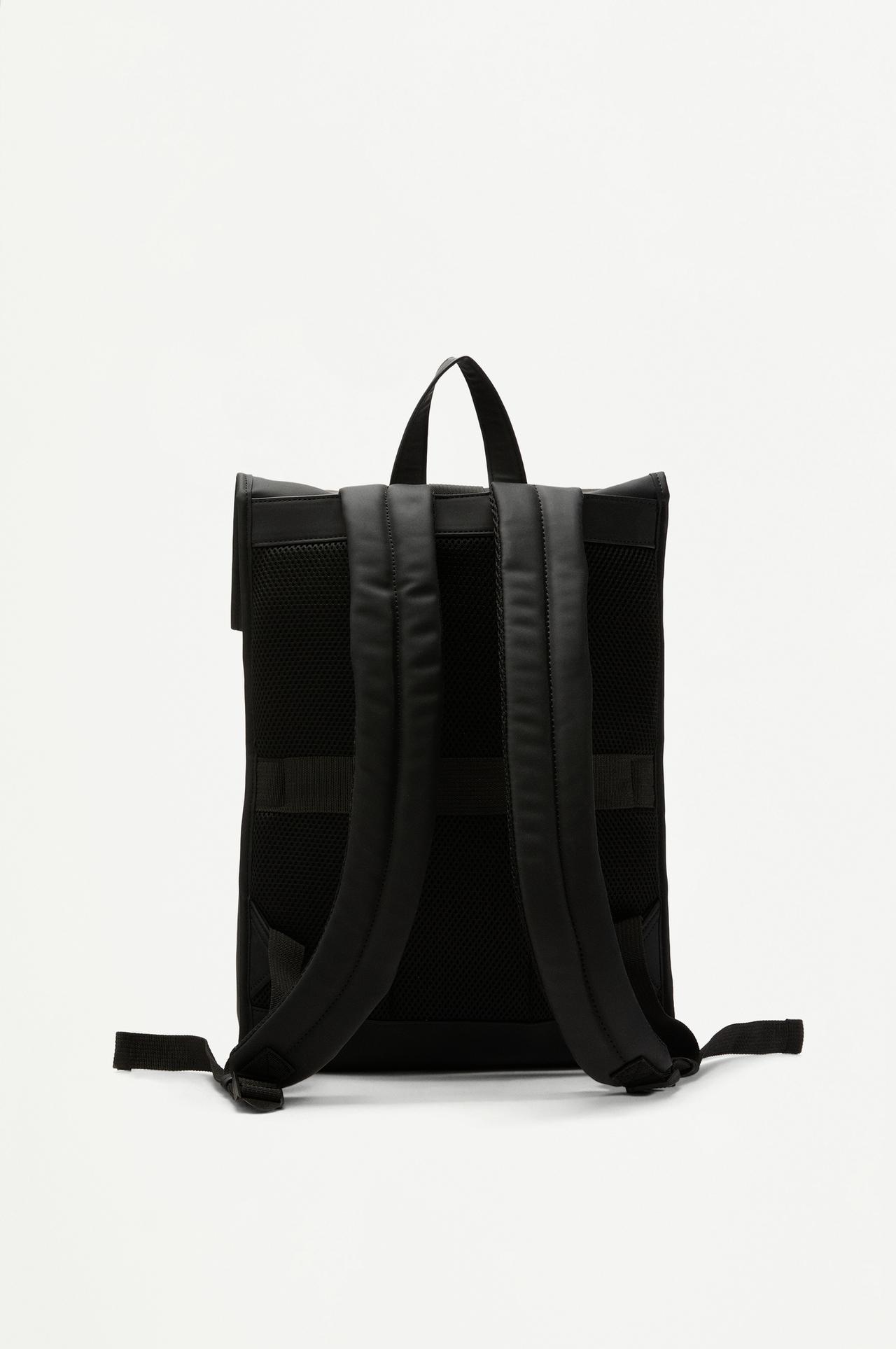Rubberized backpack — BLACK