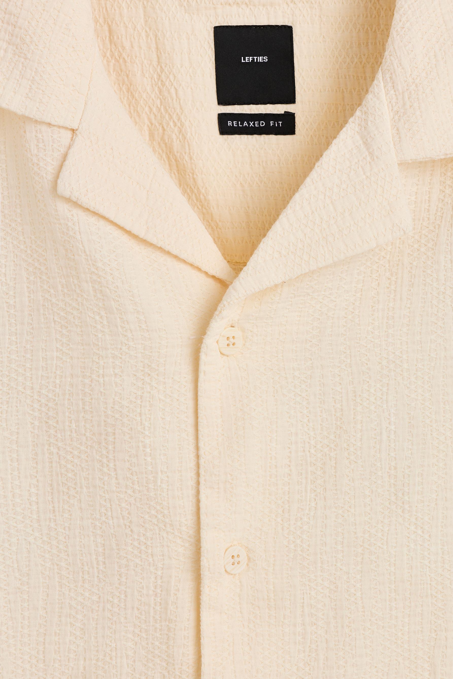 Relaxed fit jacquard shirt — OFF WHITE