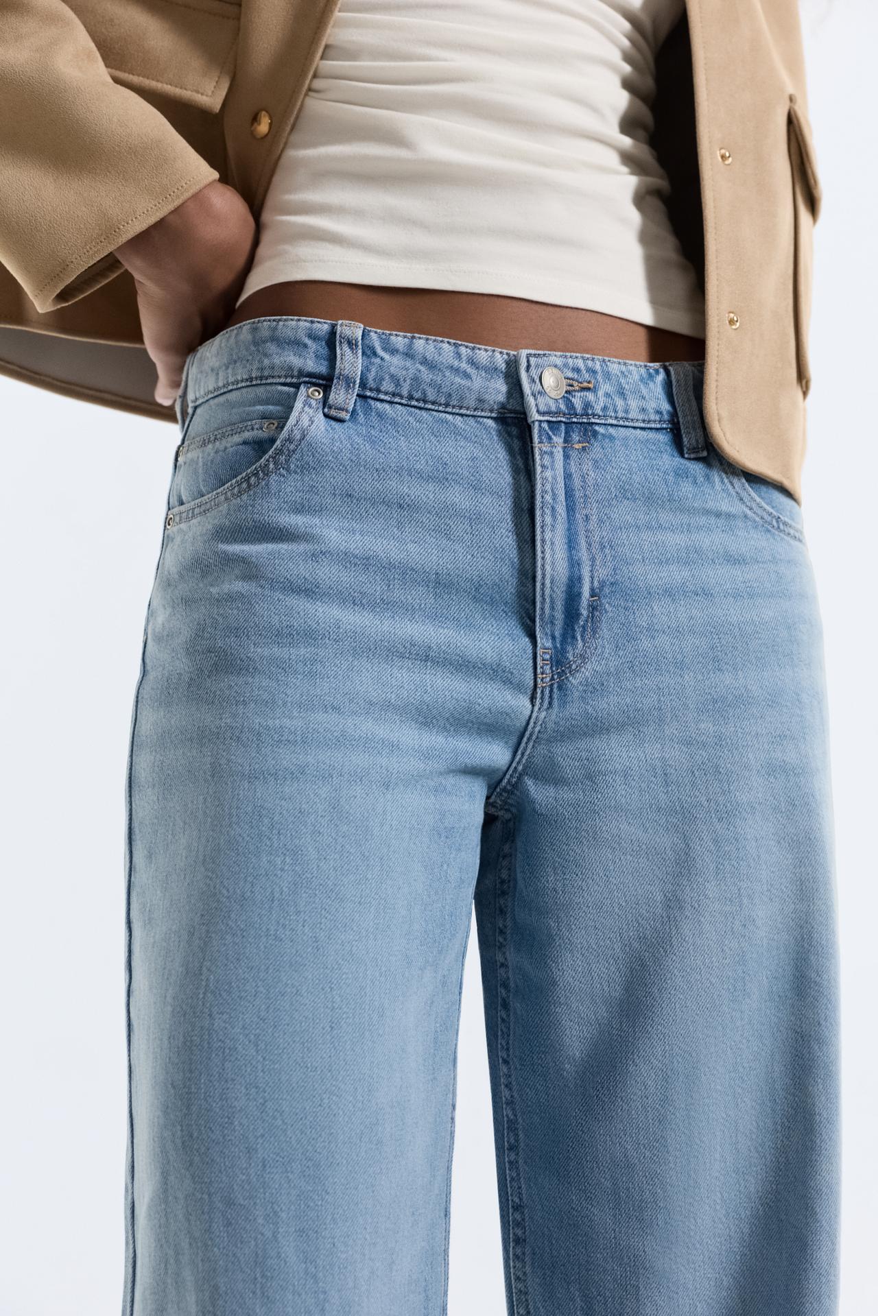 Low-rise wide-leg jeans — INK BLUE