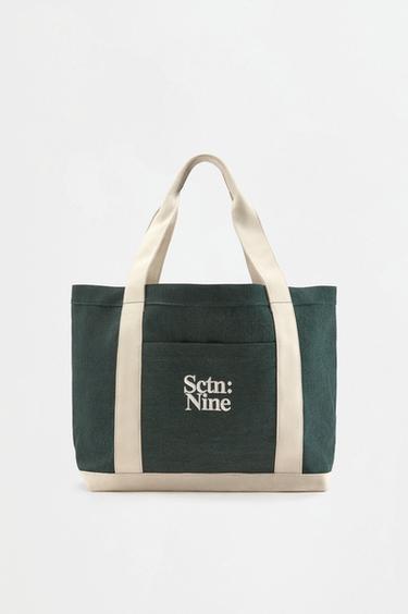 Canvas tote bag — GREEN 1