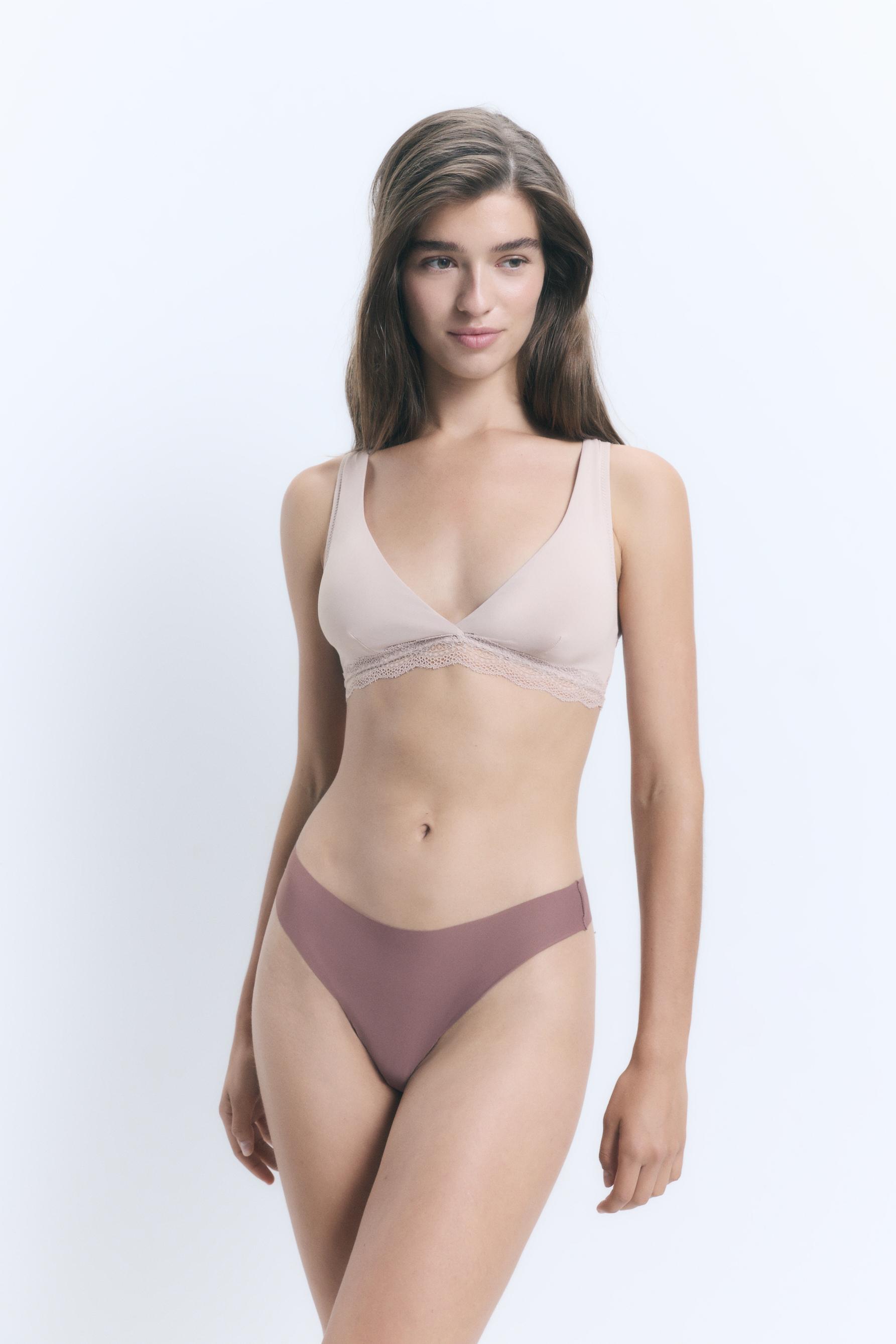 3-Pack of microfibre thongs — DARK BROWN