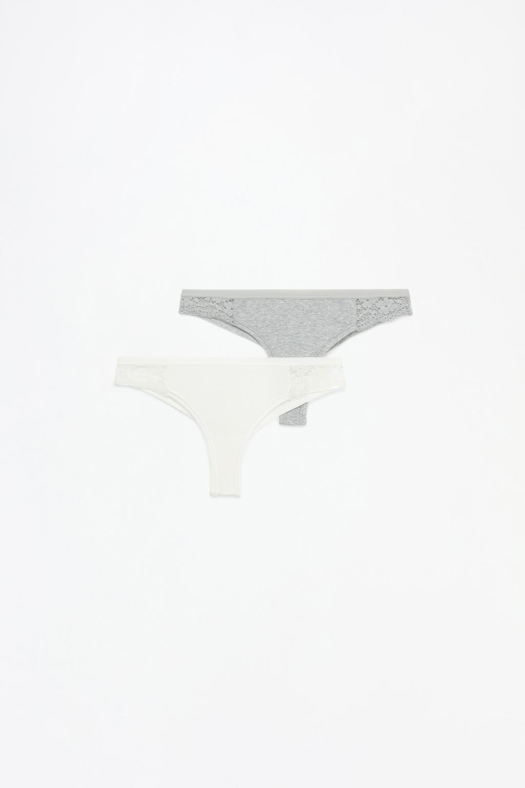 2-pack of blonde lace Brazilian briefs