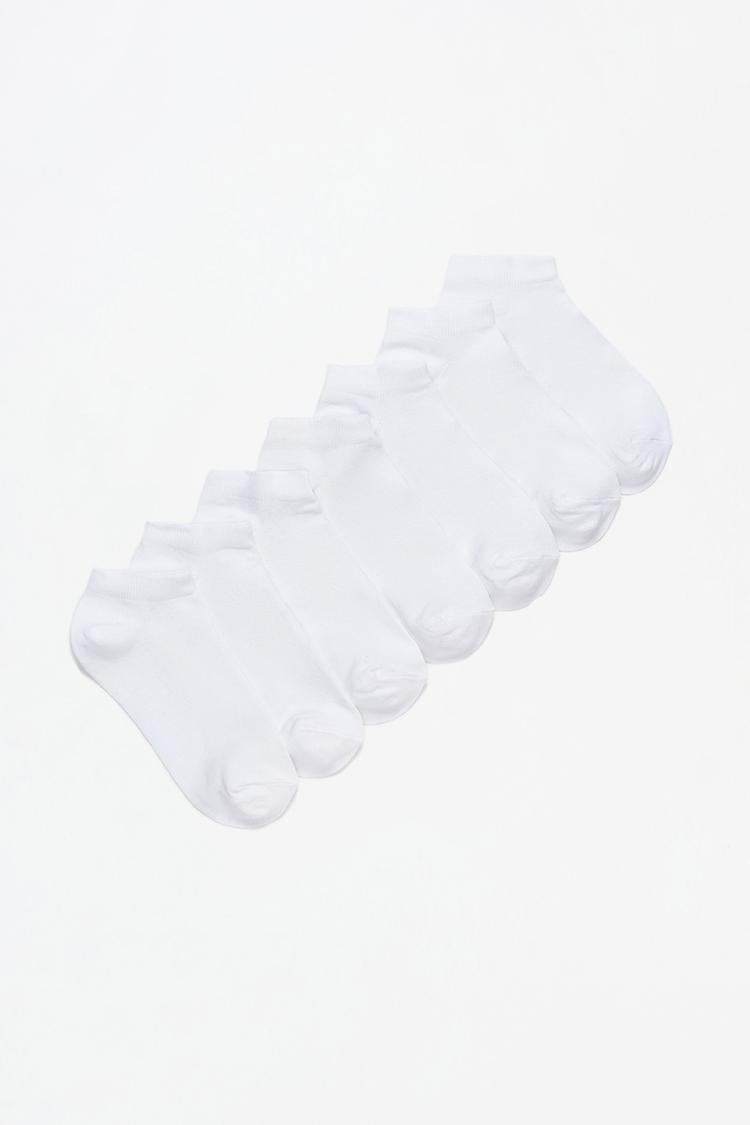Ankle socks (Pack 7) — WHITE