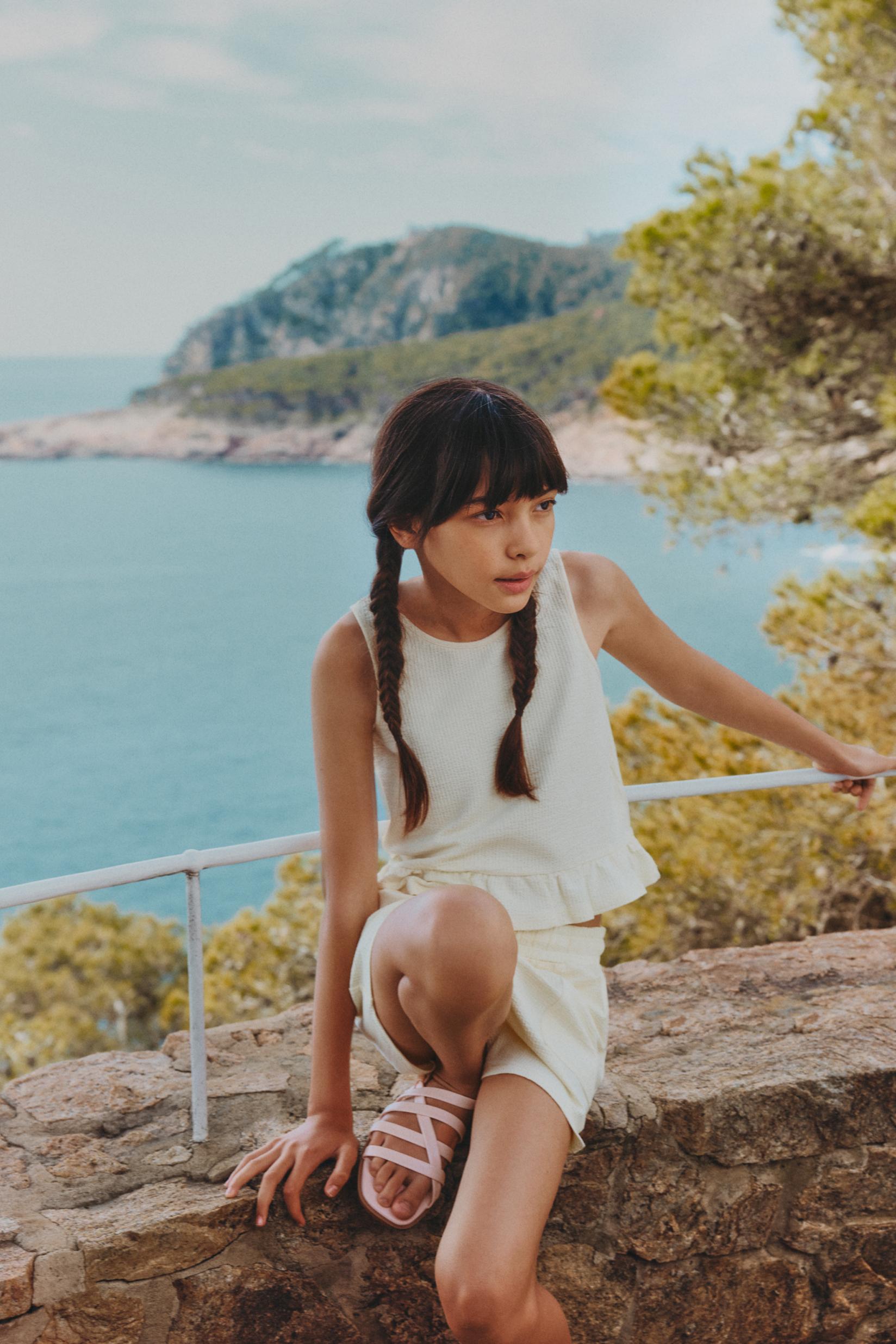 Ruffled vest top — YELLOW