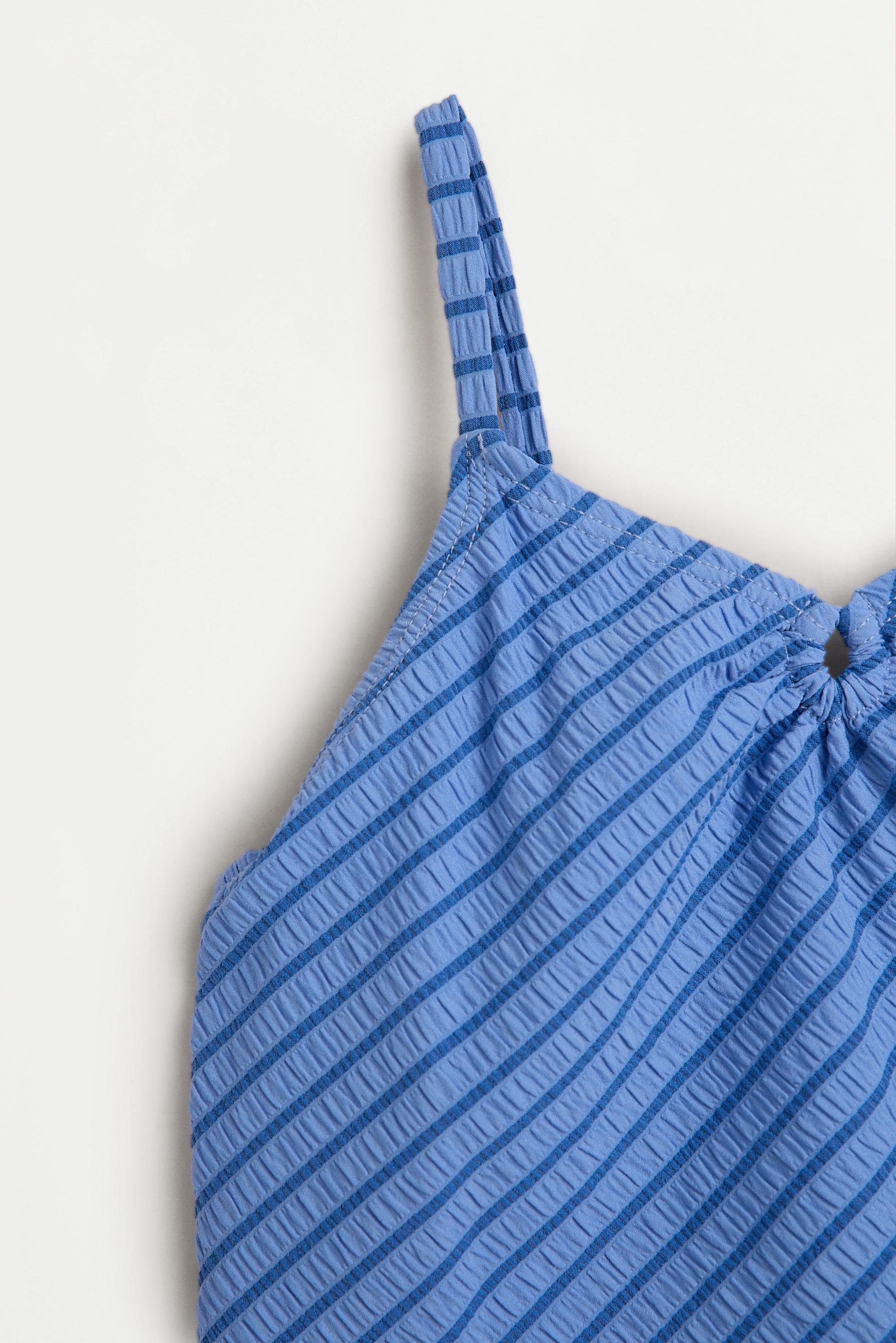 Girl's Striped Swimsuit — BLUE