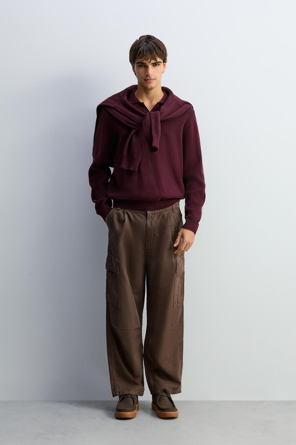 Cargo twill trousers