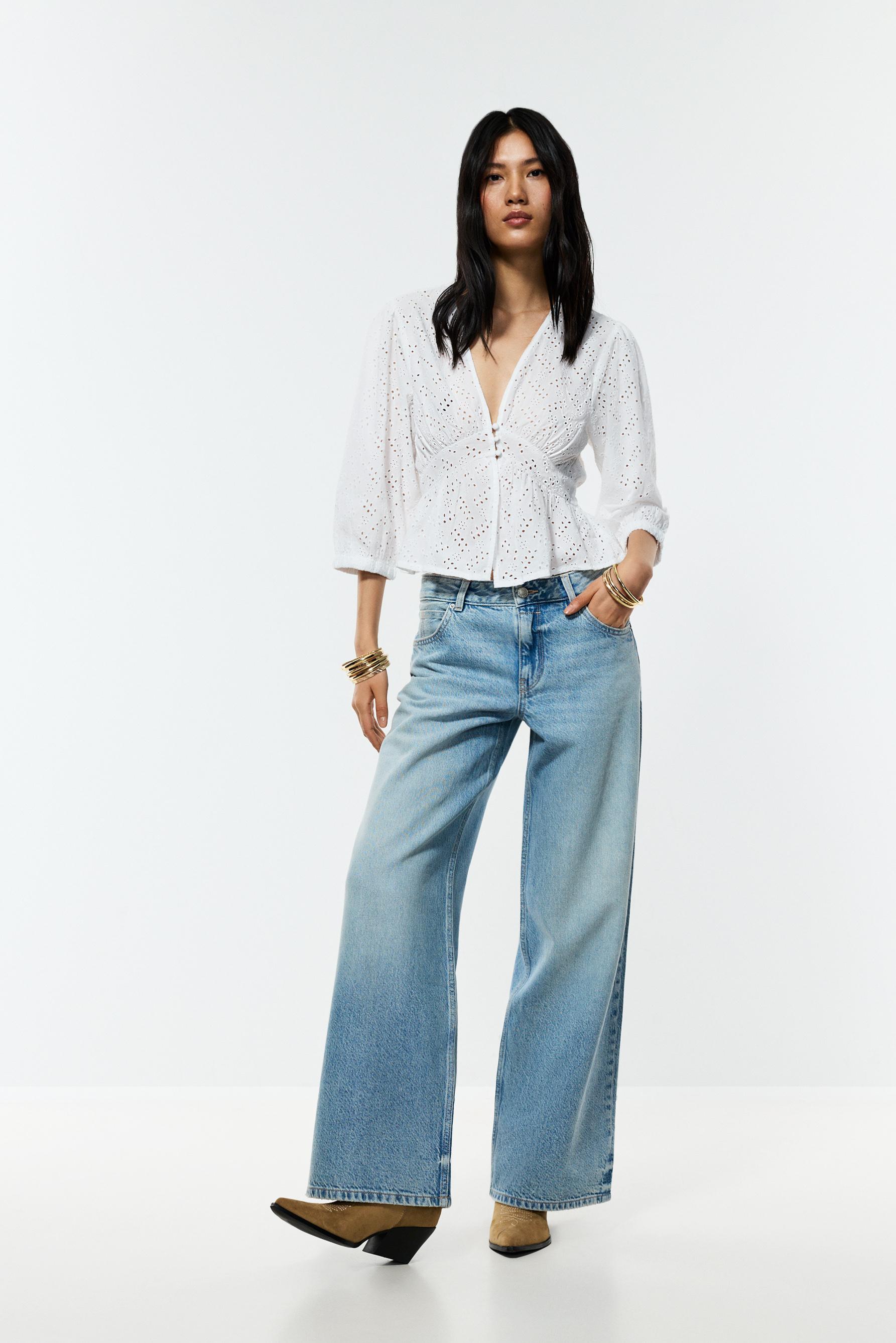 Swiss embroidery shirt — WHITE