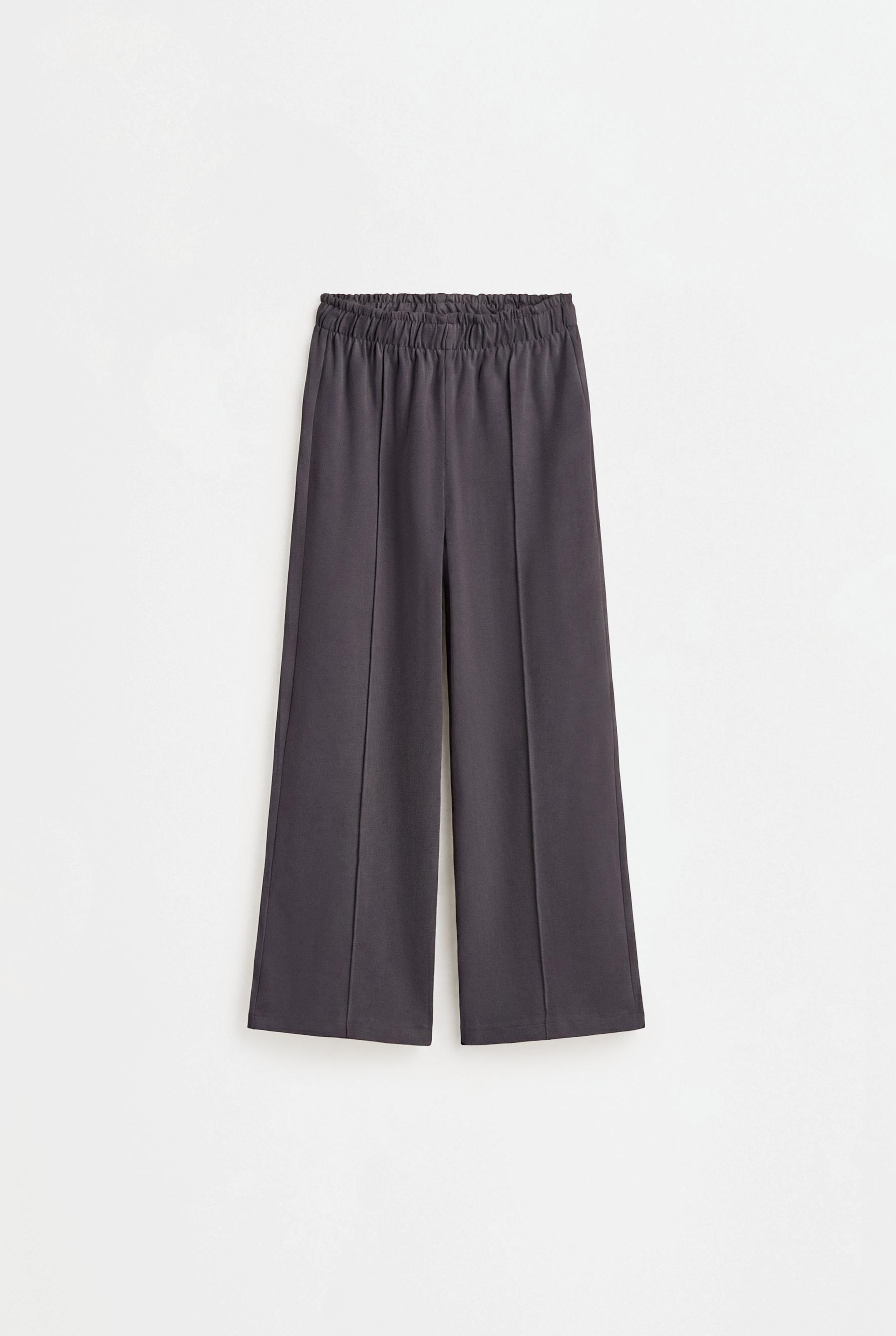 Heavy jersey T-shirt and trousers co-ord — BLUE GREY