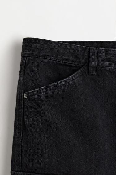 Denim cargo Bermuda shorts — BLACK 7