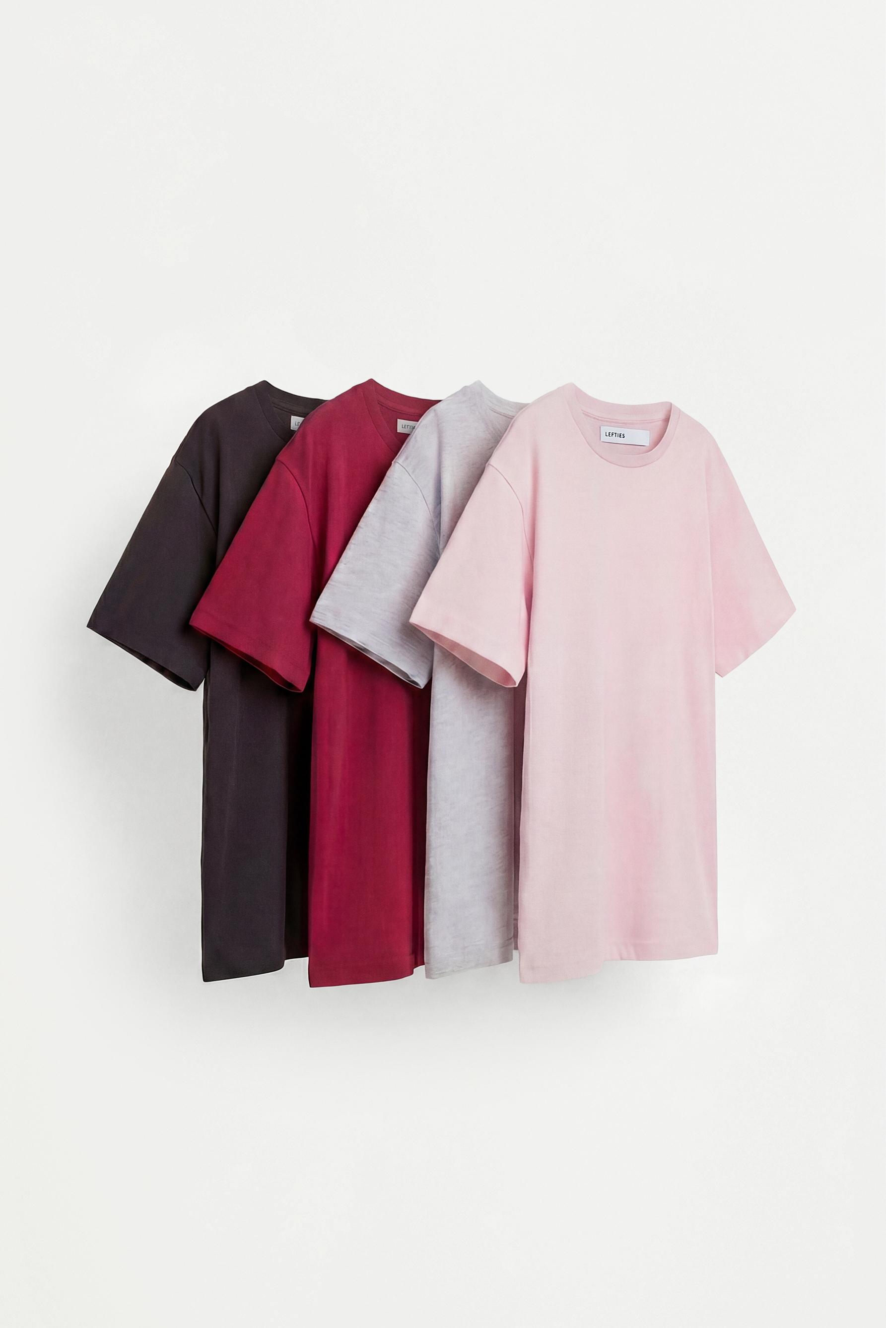 4-pack of plain T-shirts — PASTEL PINK