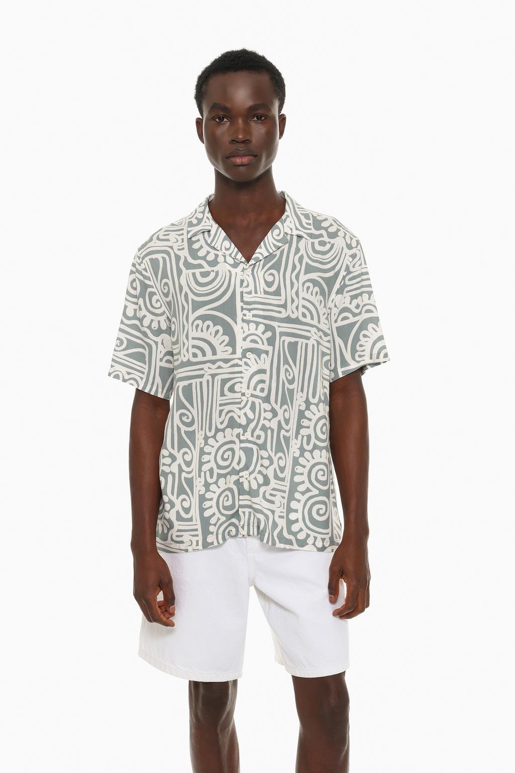 Camisa resort estampada