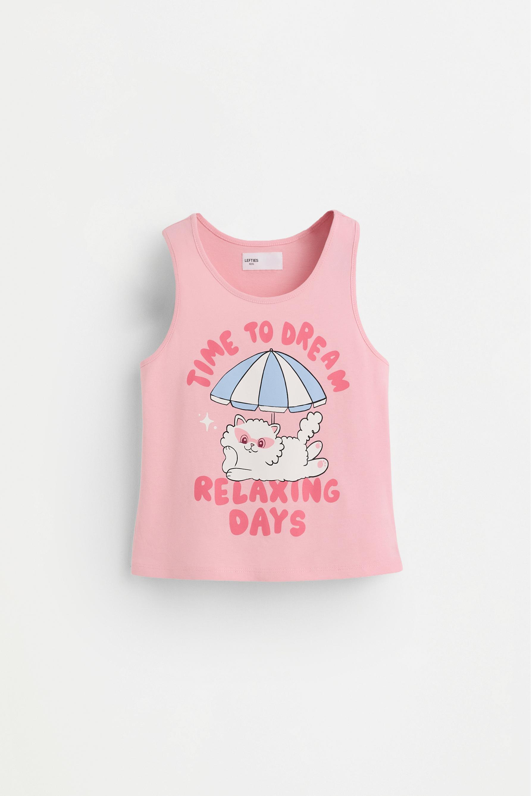 Printed strap pyjamas — CORAL