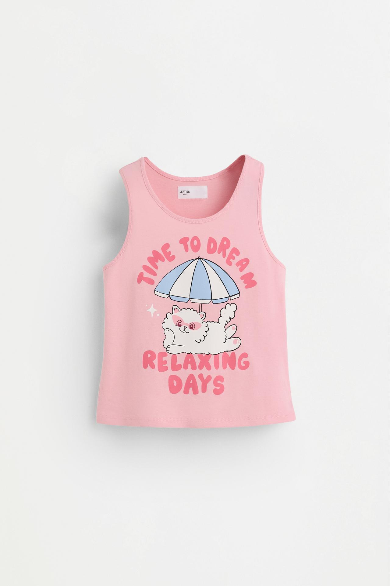 Printed strap pyjamas — CORAL
