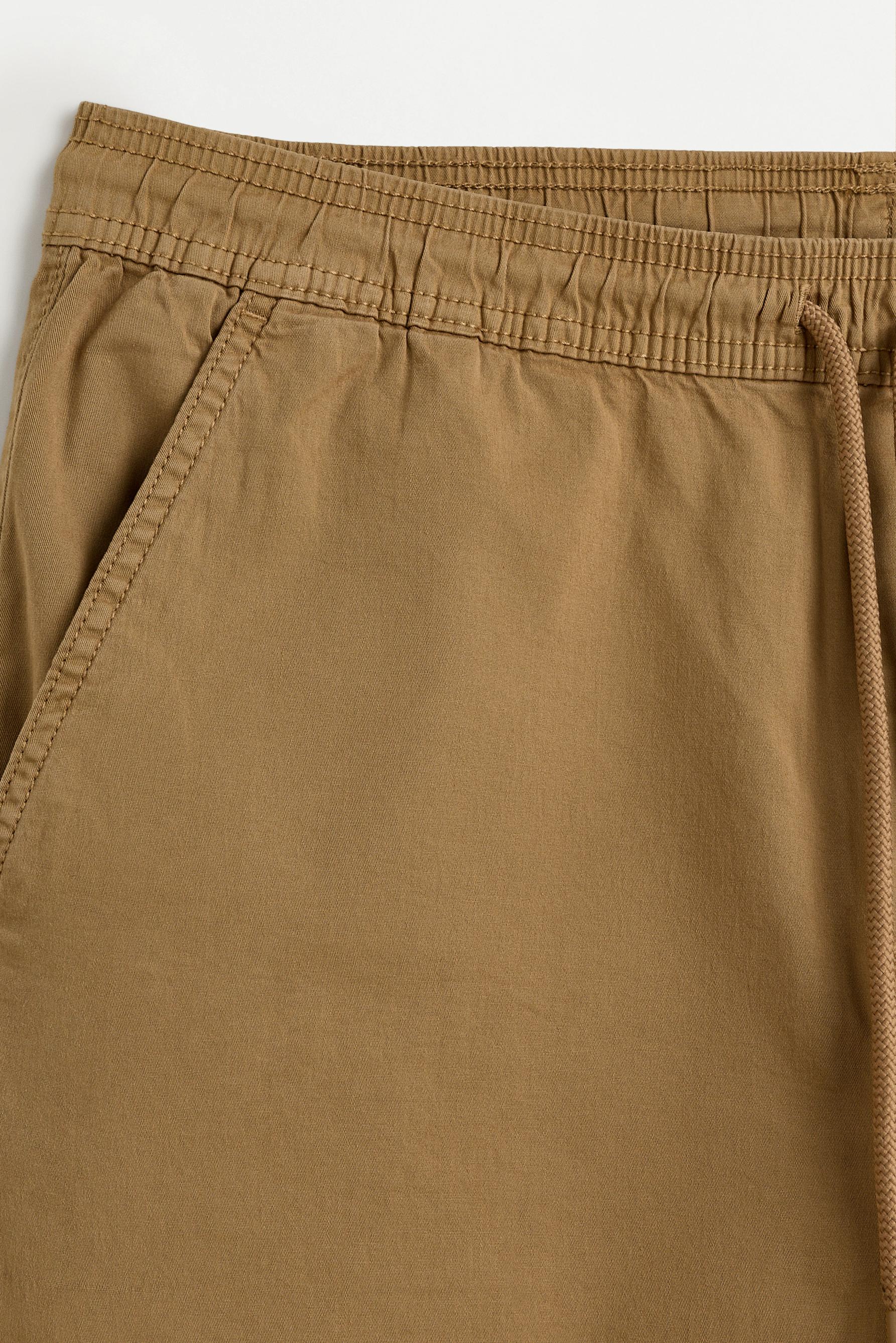 Elastic hem joggers — CAMEL