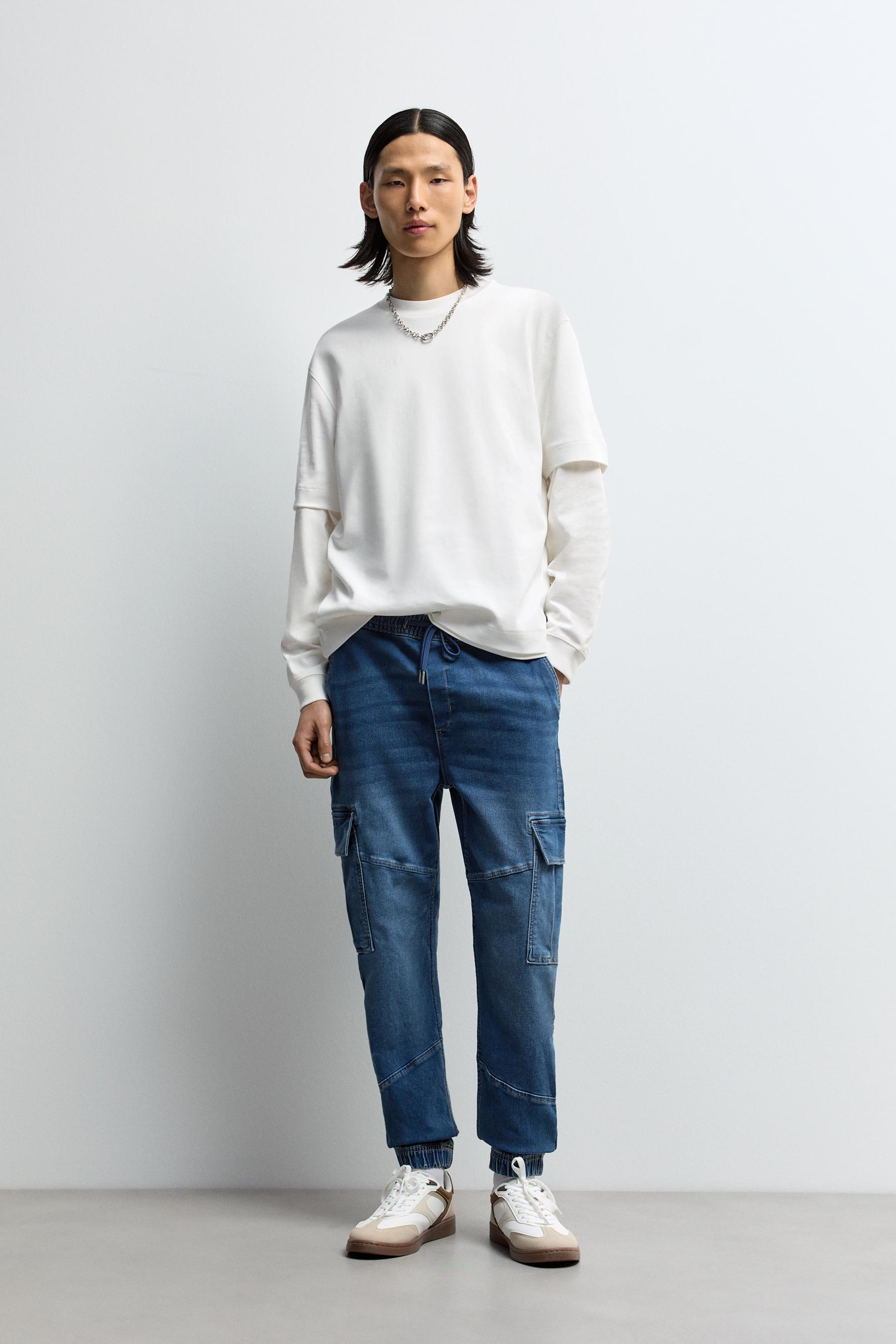 Jeans jogger cargo fleece