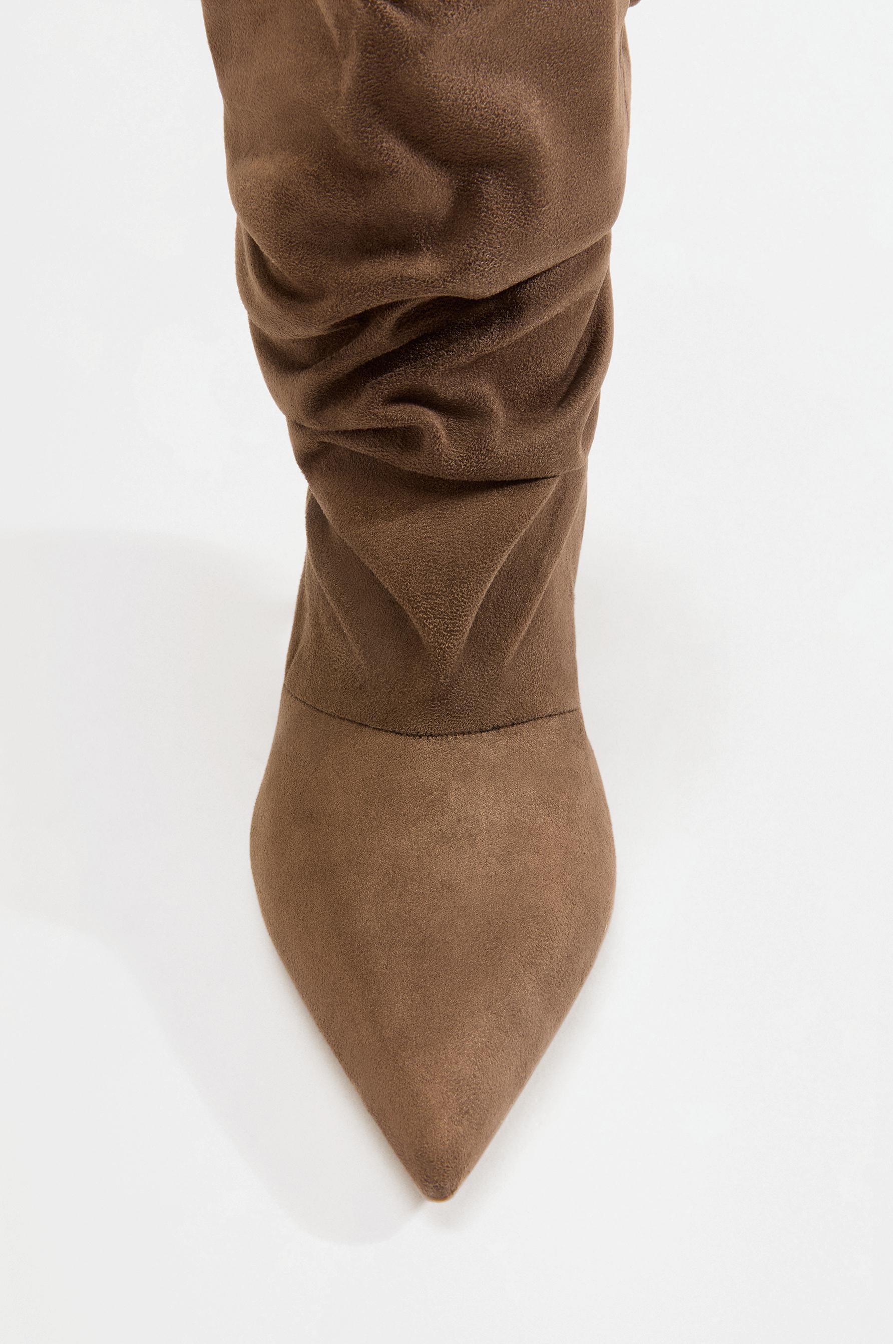 Slouchy ankle boots — BROWN