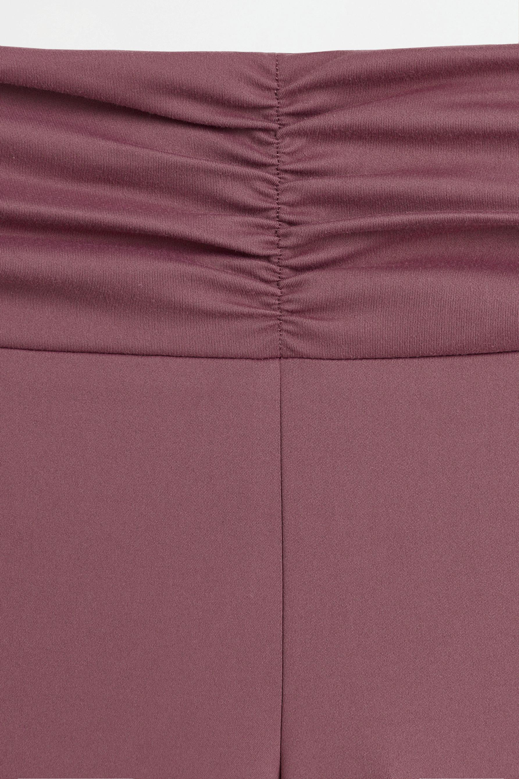 Sports bell-bottom leggings — BURGUNDY
