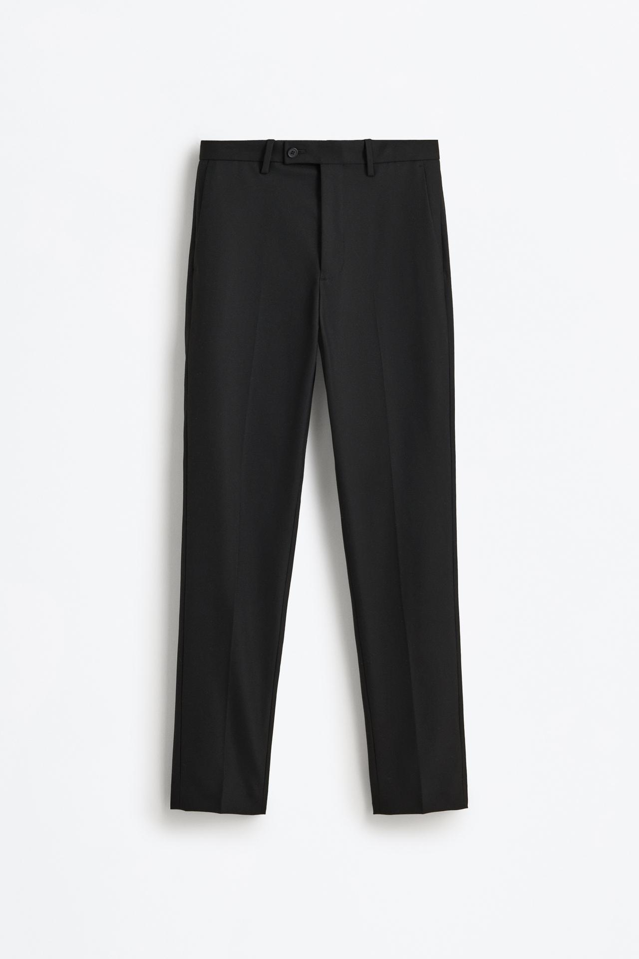 Slim fit suit trousers — BLACK
