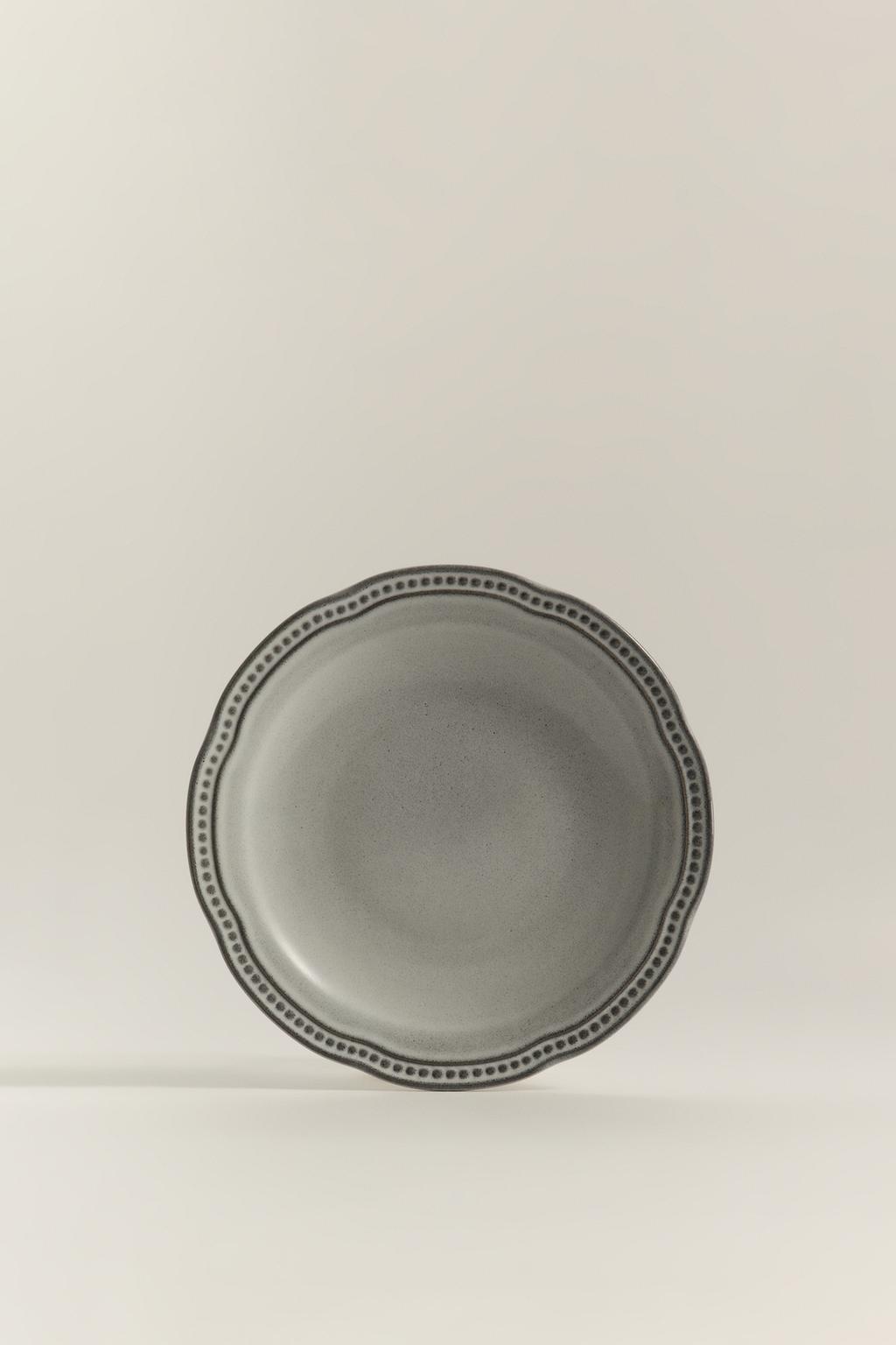 Prato de sobremesa de grés 22 cm