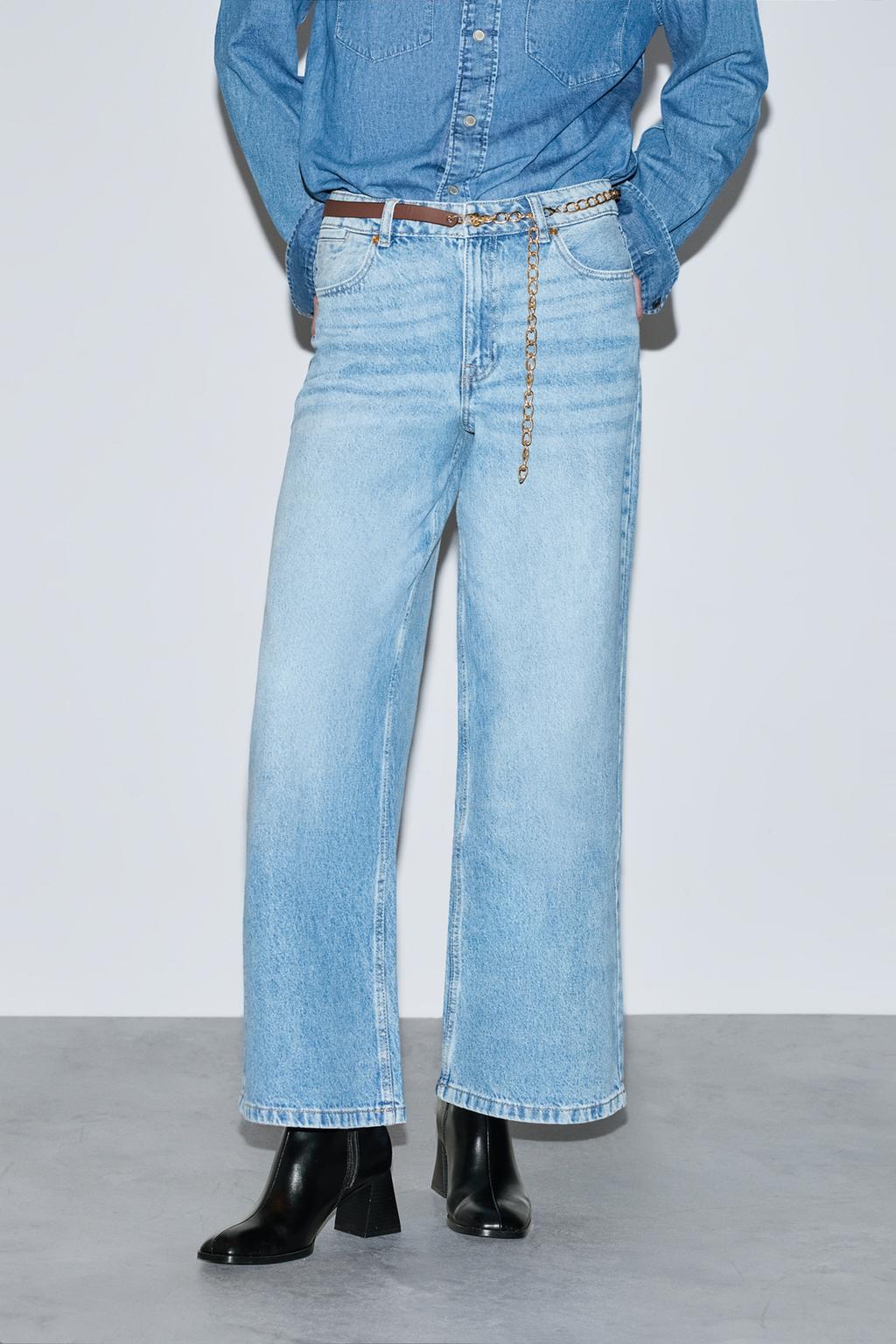 Jeans wide leg cadena