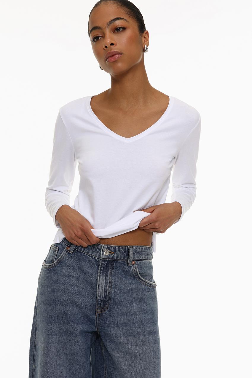 Blusa Basica Manga Larga Mujer Blusa Termica Mujer, Manga Larga, Unitalla, Cuello  Alto, Playera, image size:850x1275