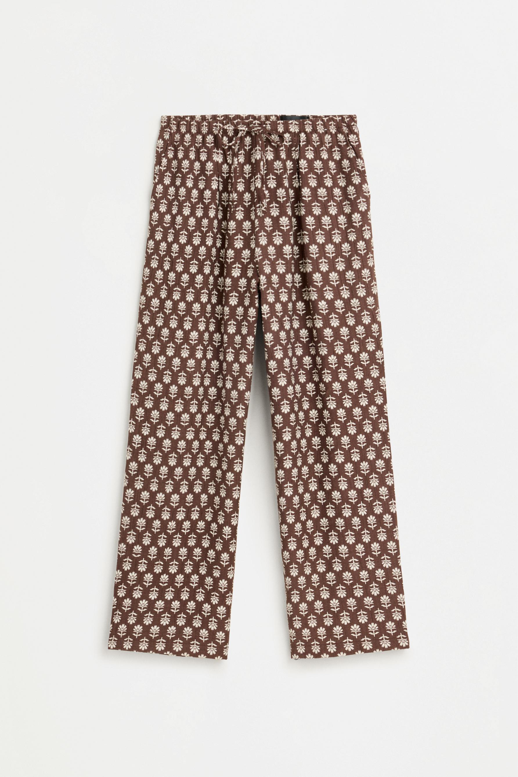 Textured jogging trousers — BROWN TONES