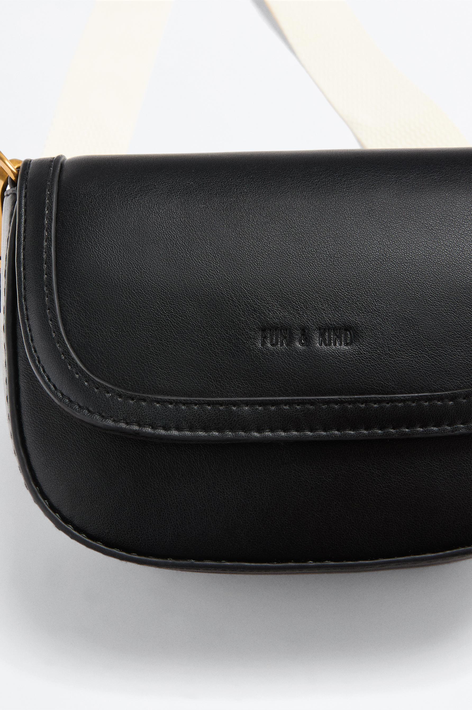 Flap crossbody bag — BLACK