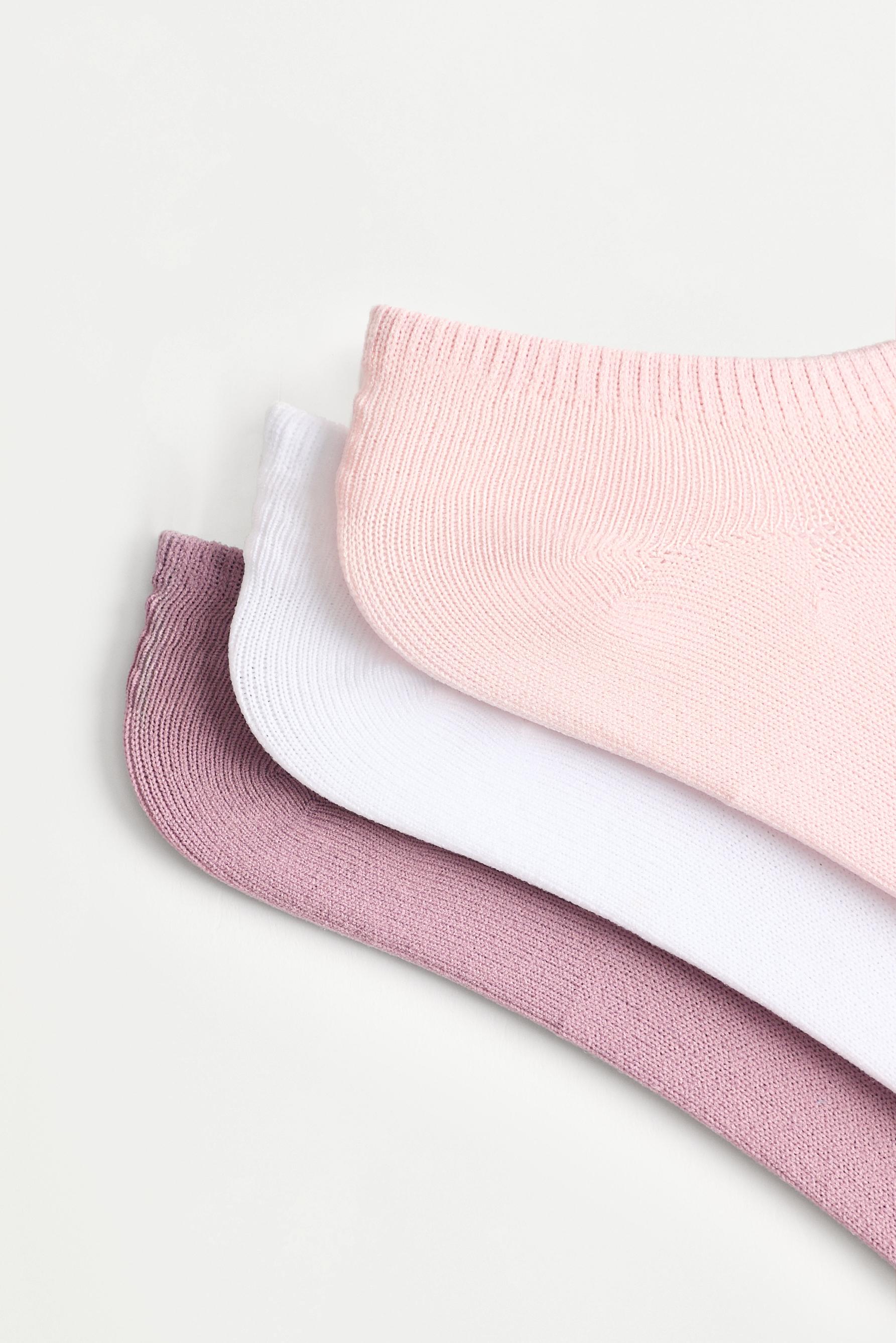 No-show sports socks (3-pack) — MAUVE PINK