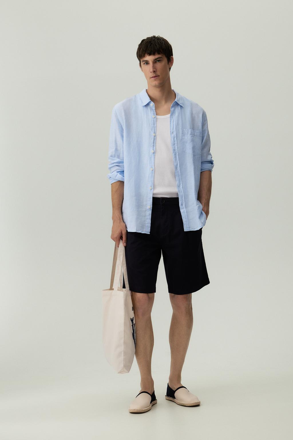 Chino Bermuda shorts with darts