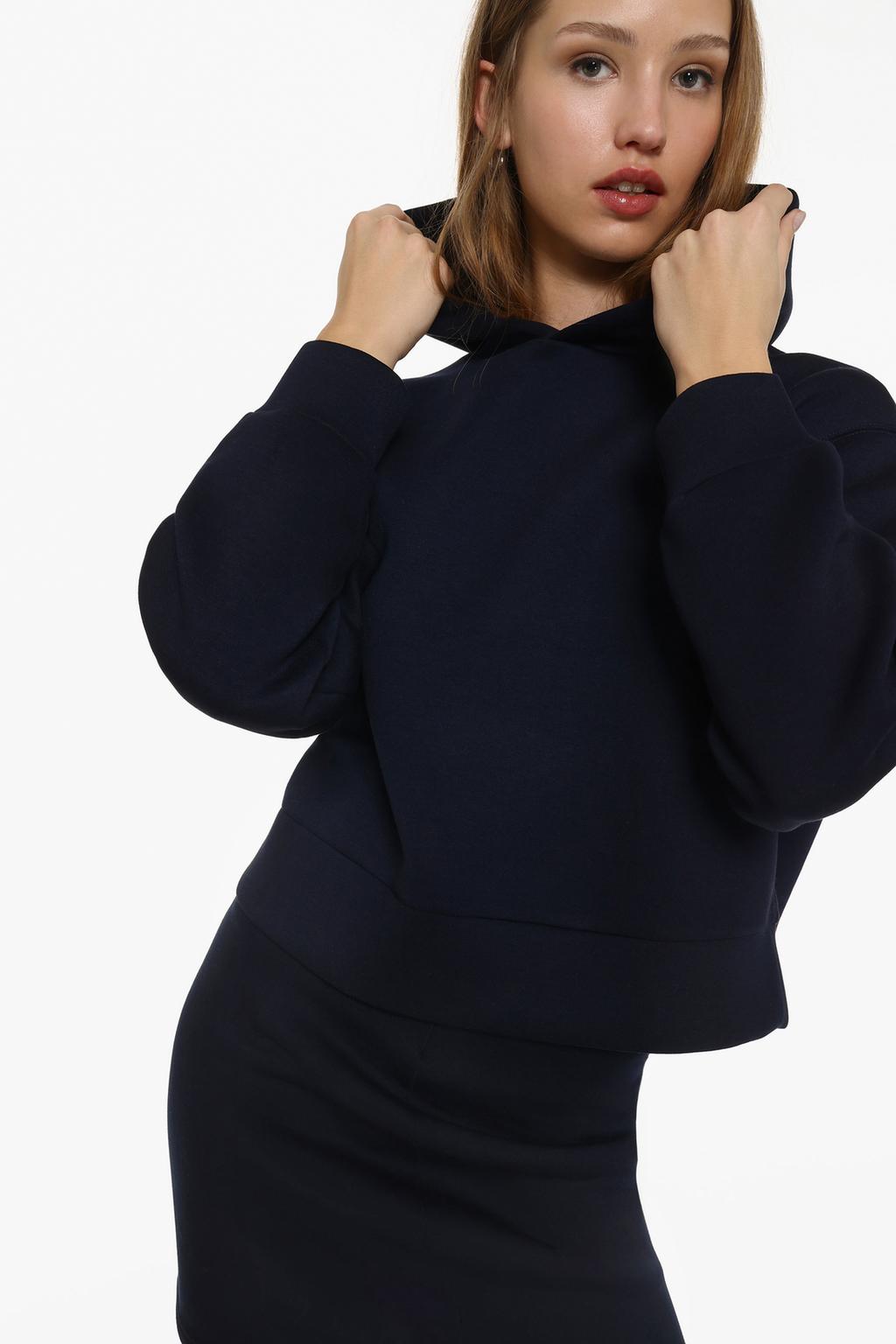 Neoprene-effect sweatshirt