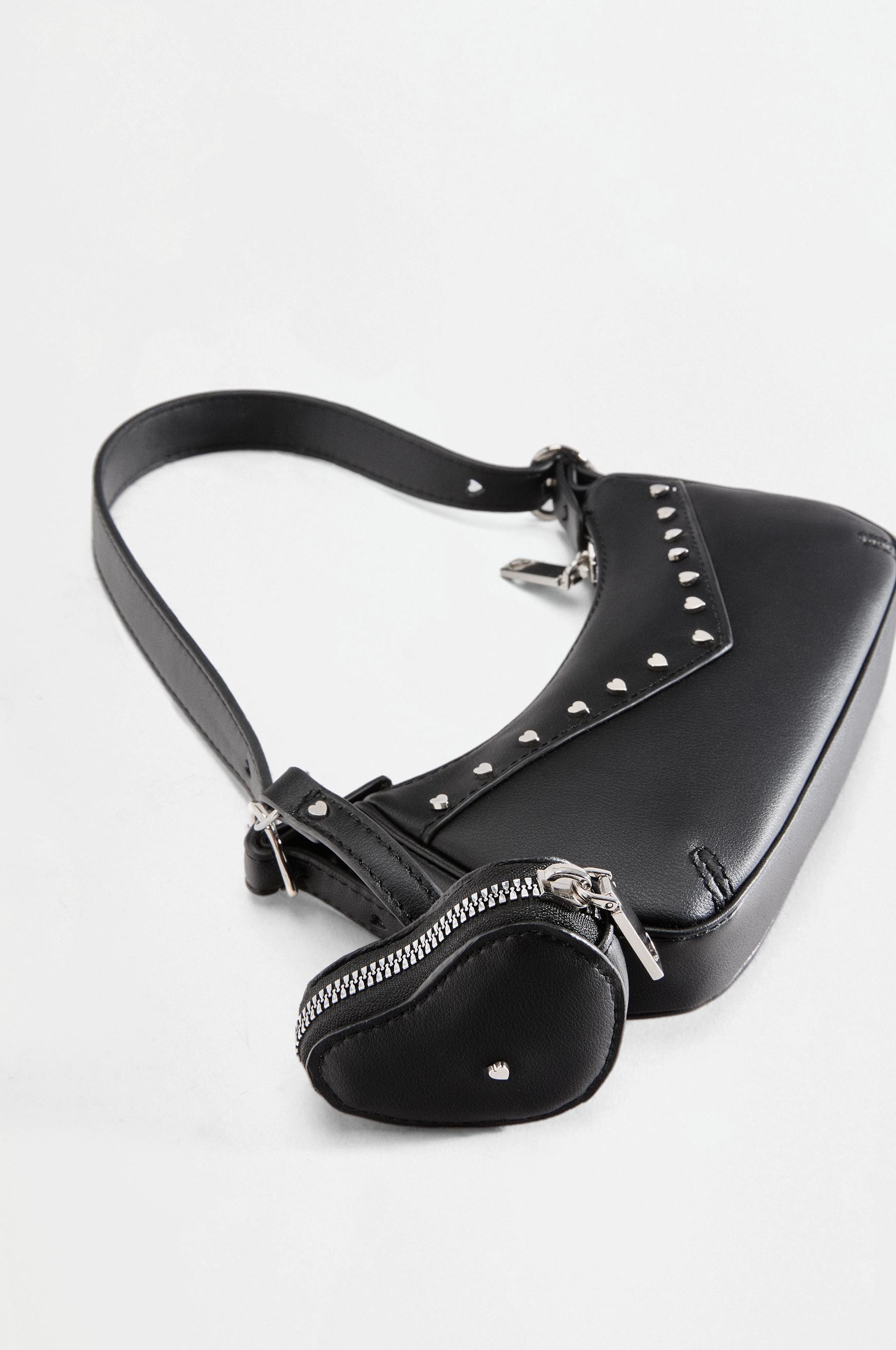 Studded shoulder bag — BLACK