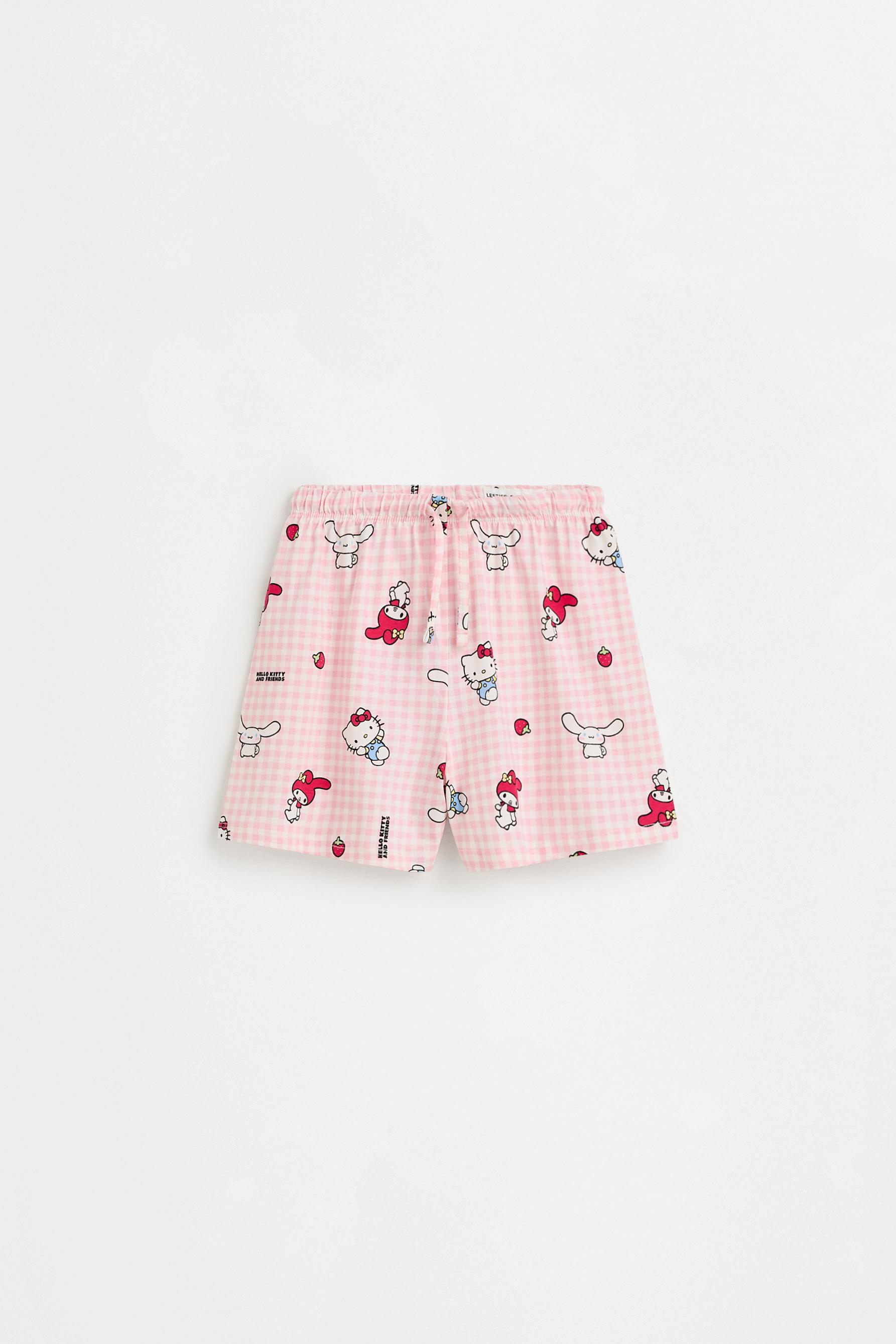 Hello Kitty ©SANRIO shirt-style pyjama set with eye mask — PINK