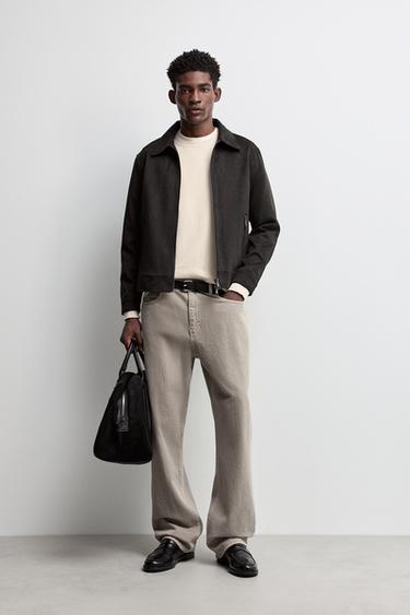 Faux suede jacket — BLACK 2
