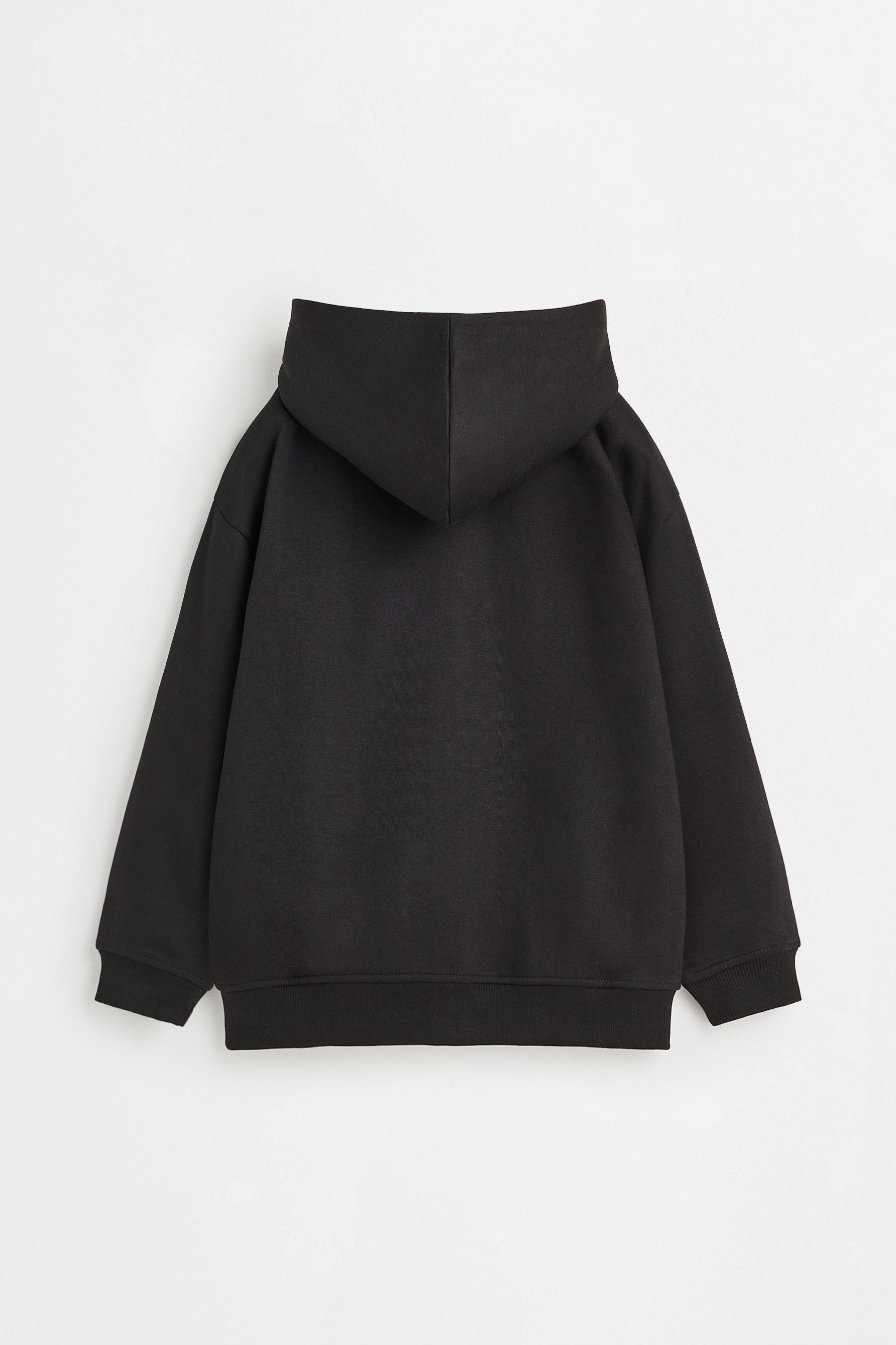 Zip-up sweatshirt — BLACK