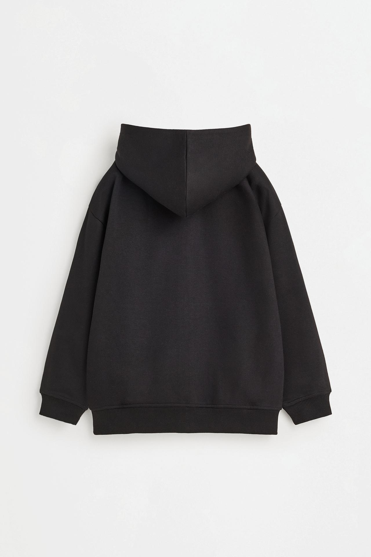Zip-up sweatshirt — BLACK