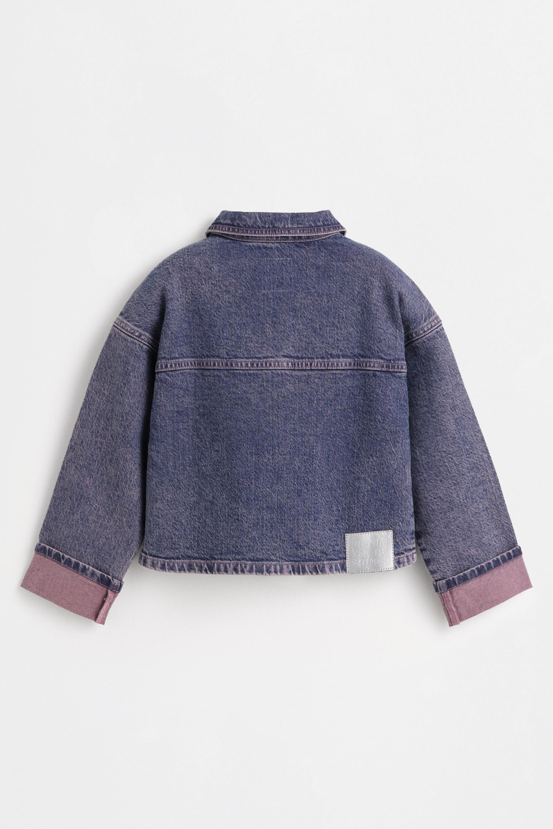 Studded denim jacket — INDIGO