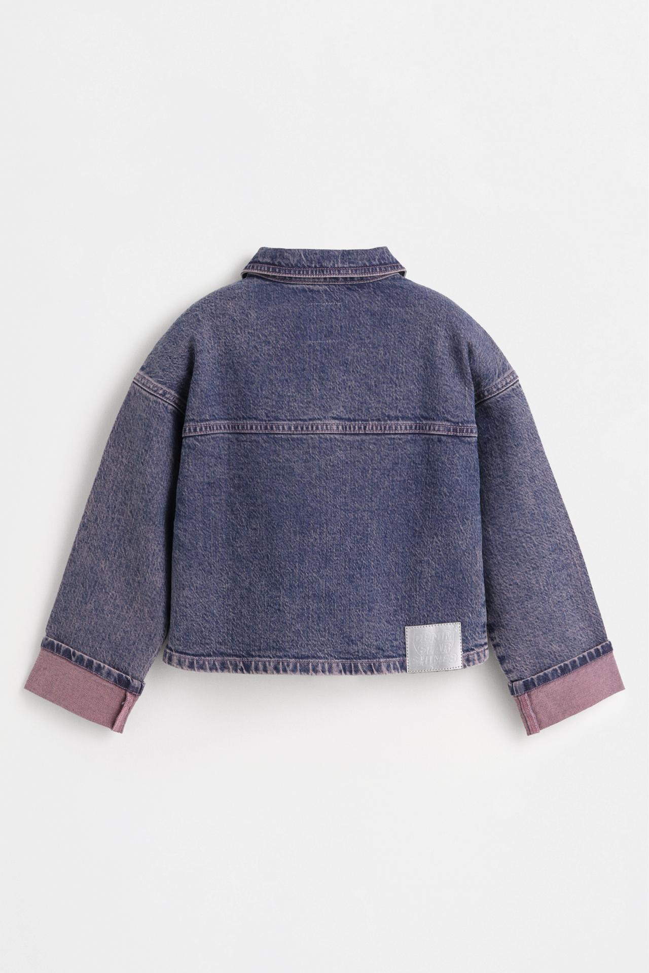 Studded denim jacket — INDIGO