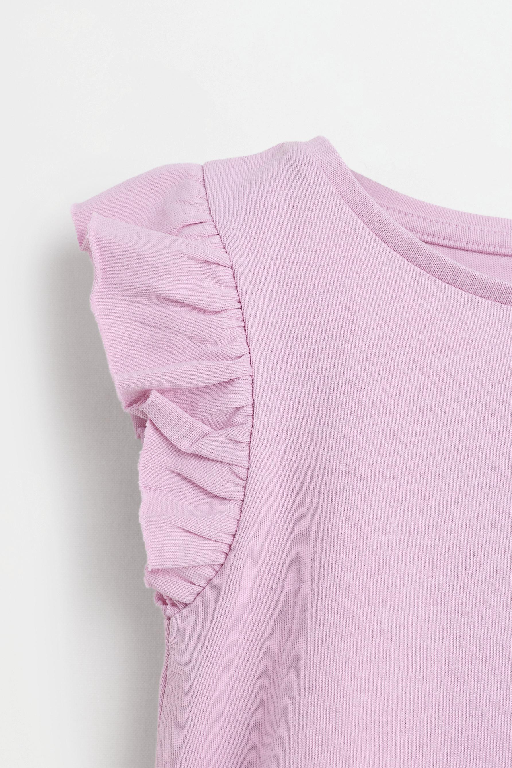Heavy jersey T-shirt and trousers co-ord — PALE MAUVE