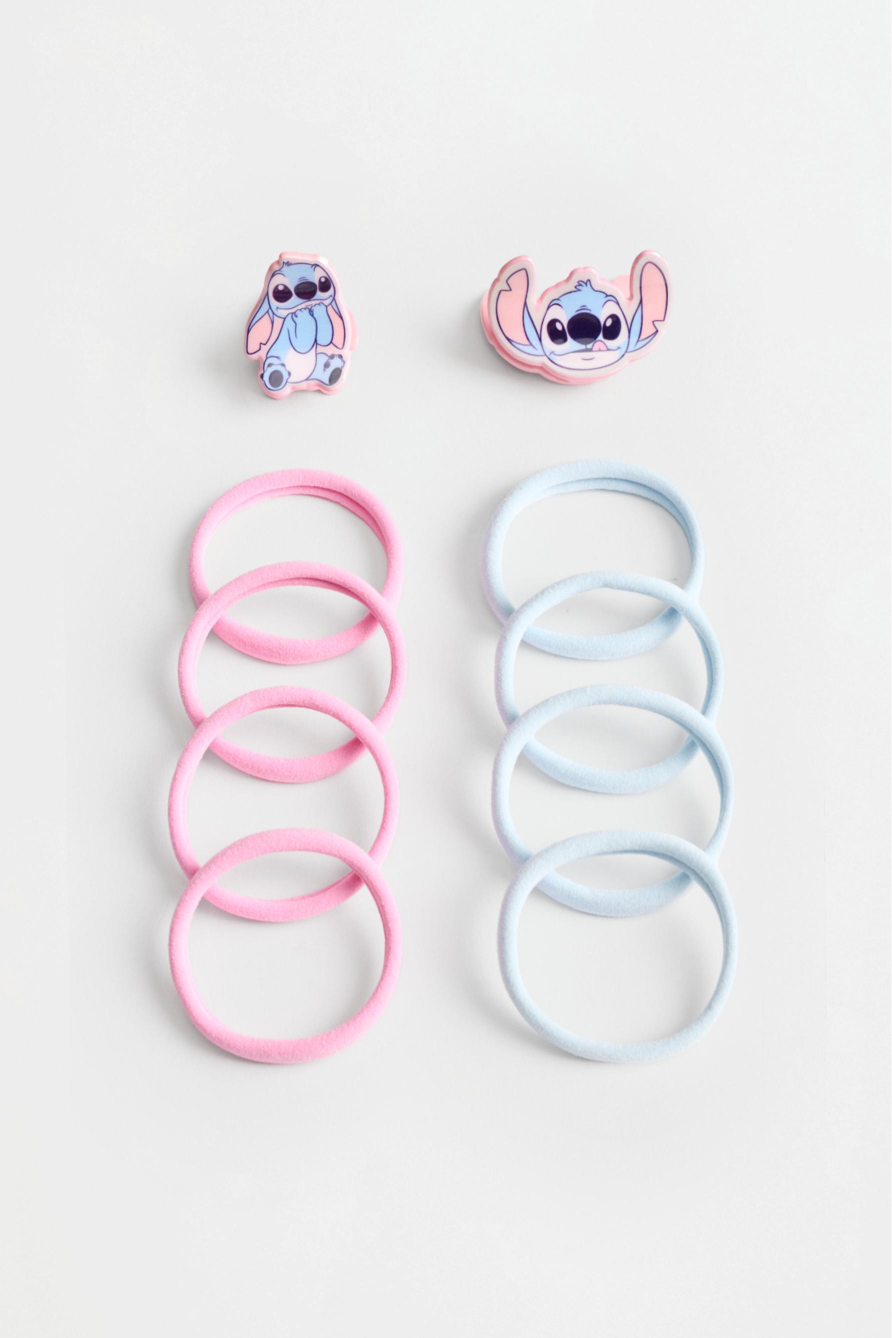Stitch ©Disney hair ties and clips (10-piece set) — BLUE