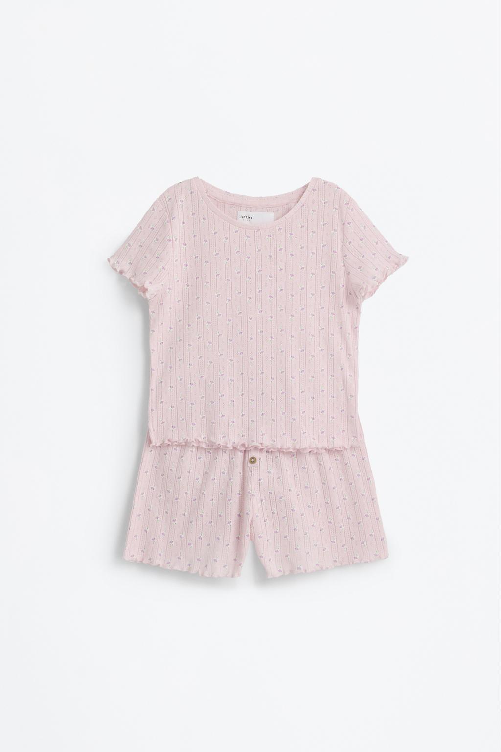 Pijama pointelle estampat