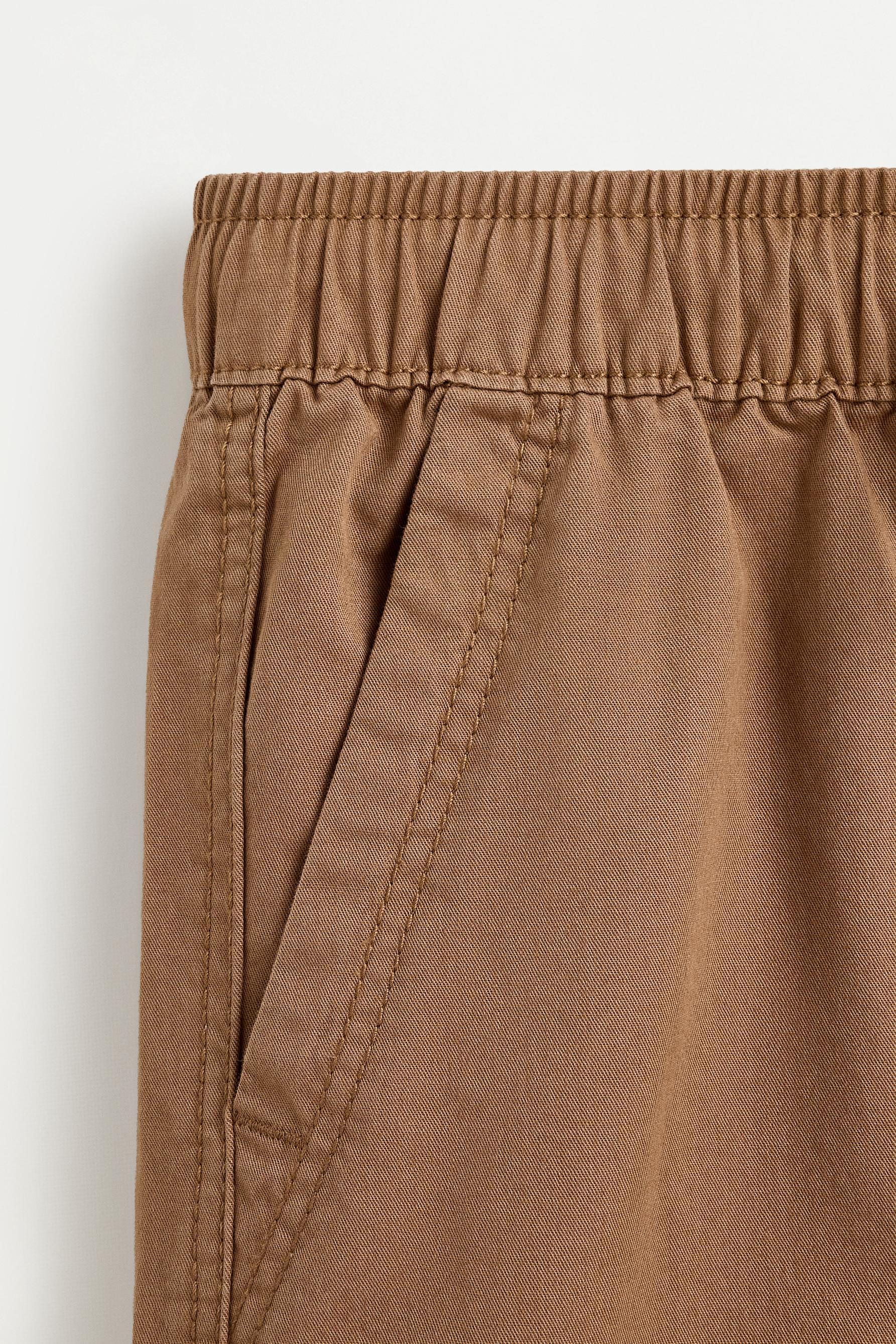 Bermuda jogger shorts — PALE BROWN