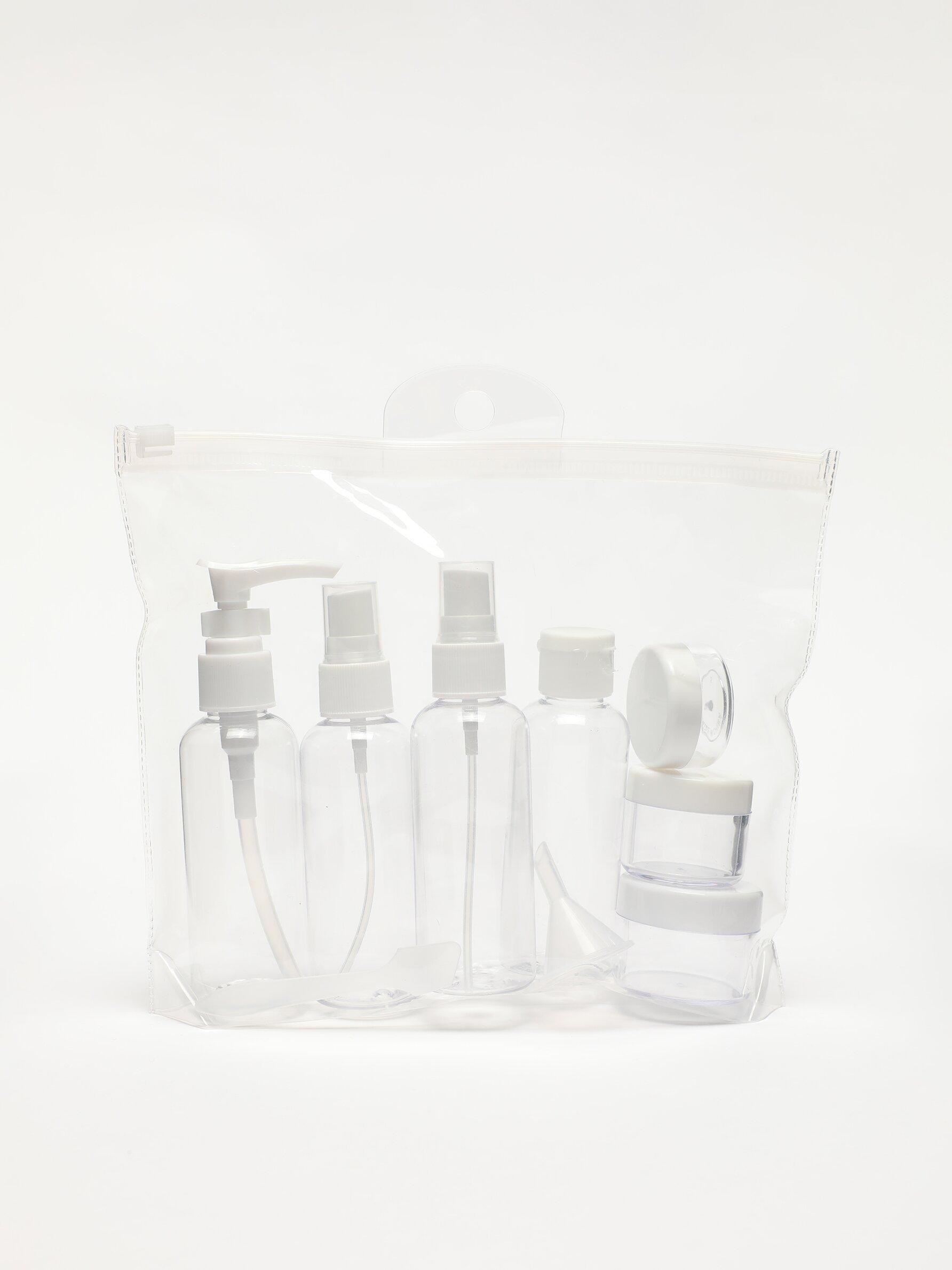 Set de 7 botes reutilizables para viaje