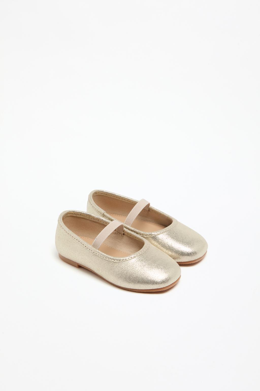 Metallic ballet flats