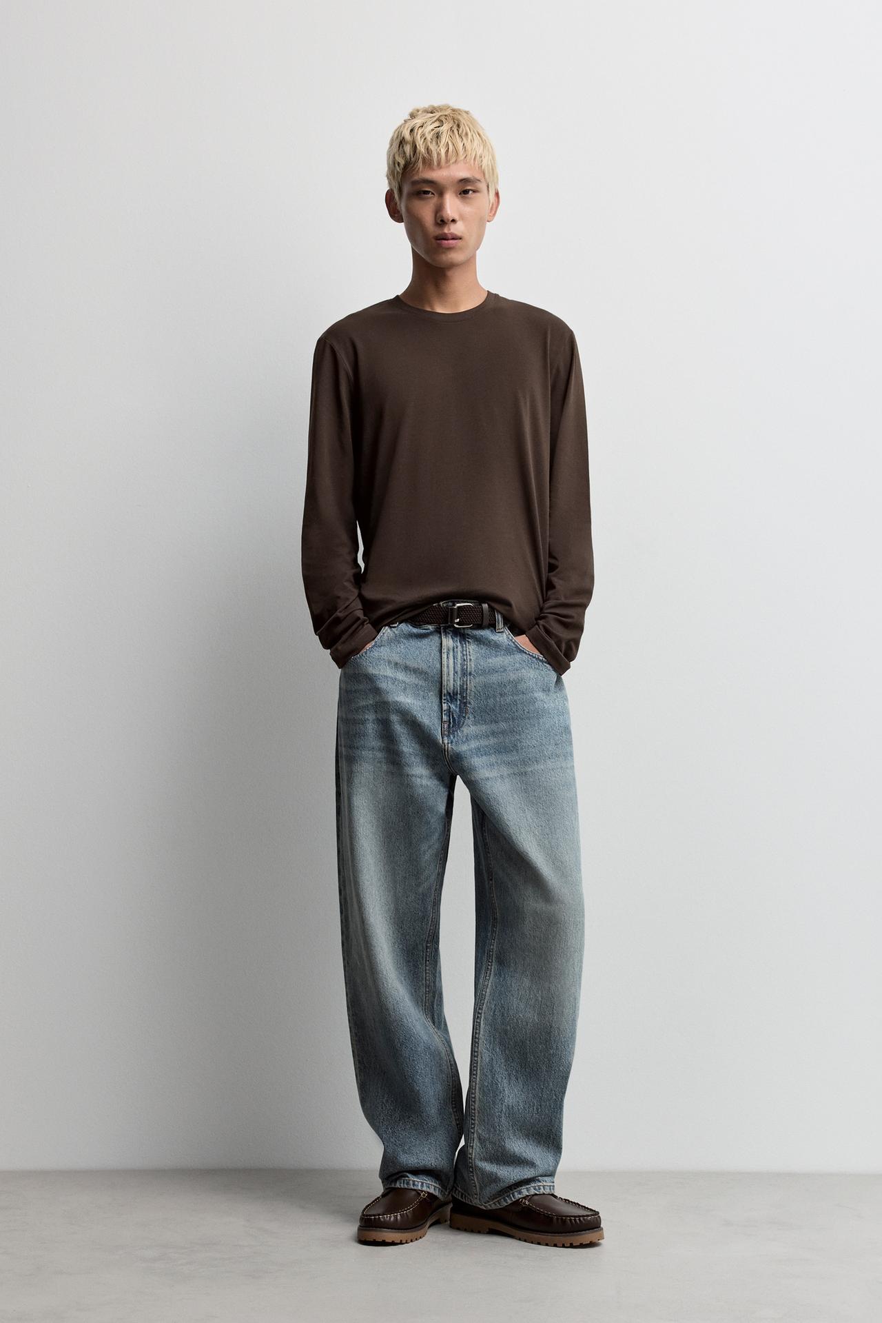Basic long sleeve T-shirt — CHOCOLATE