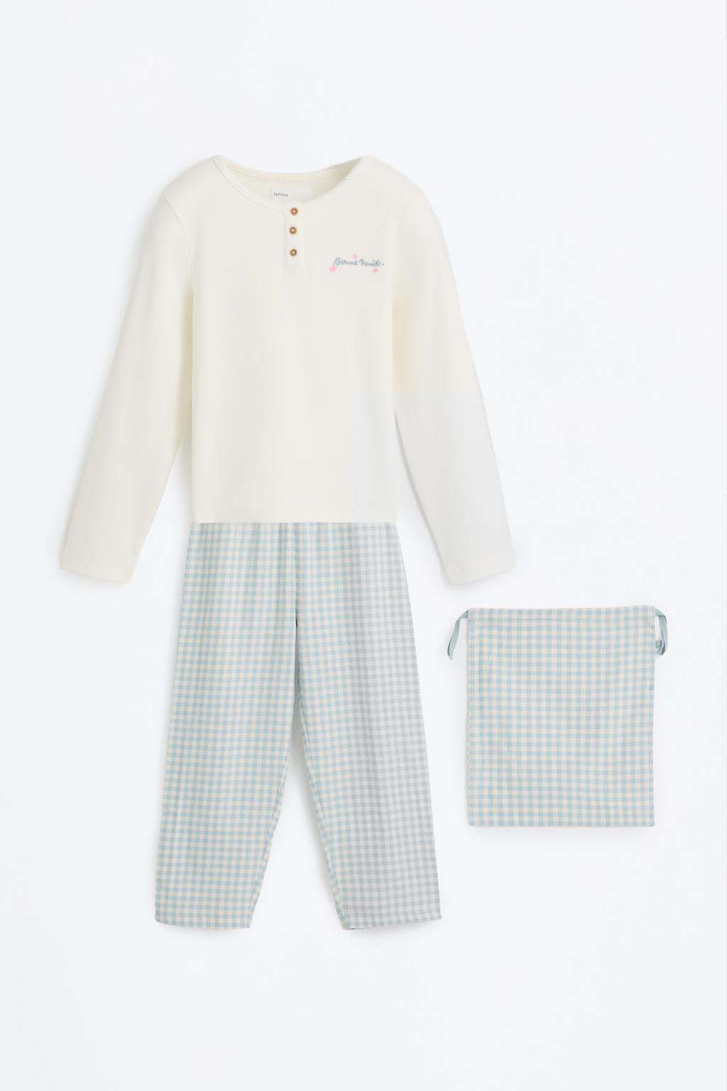 Long contrast pyjamas