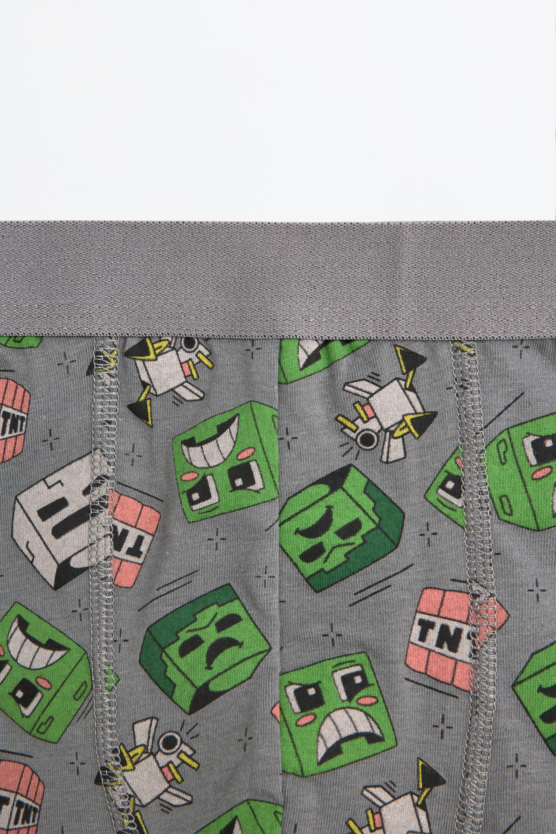 Pack of 3 Minecraft boxer briefs — GREY