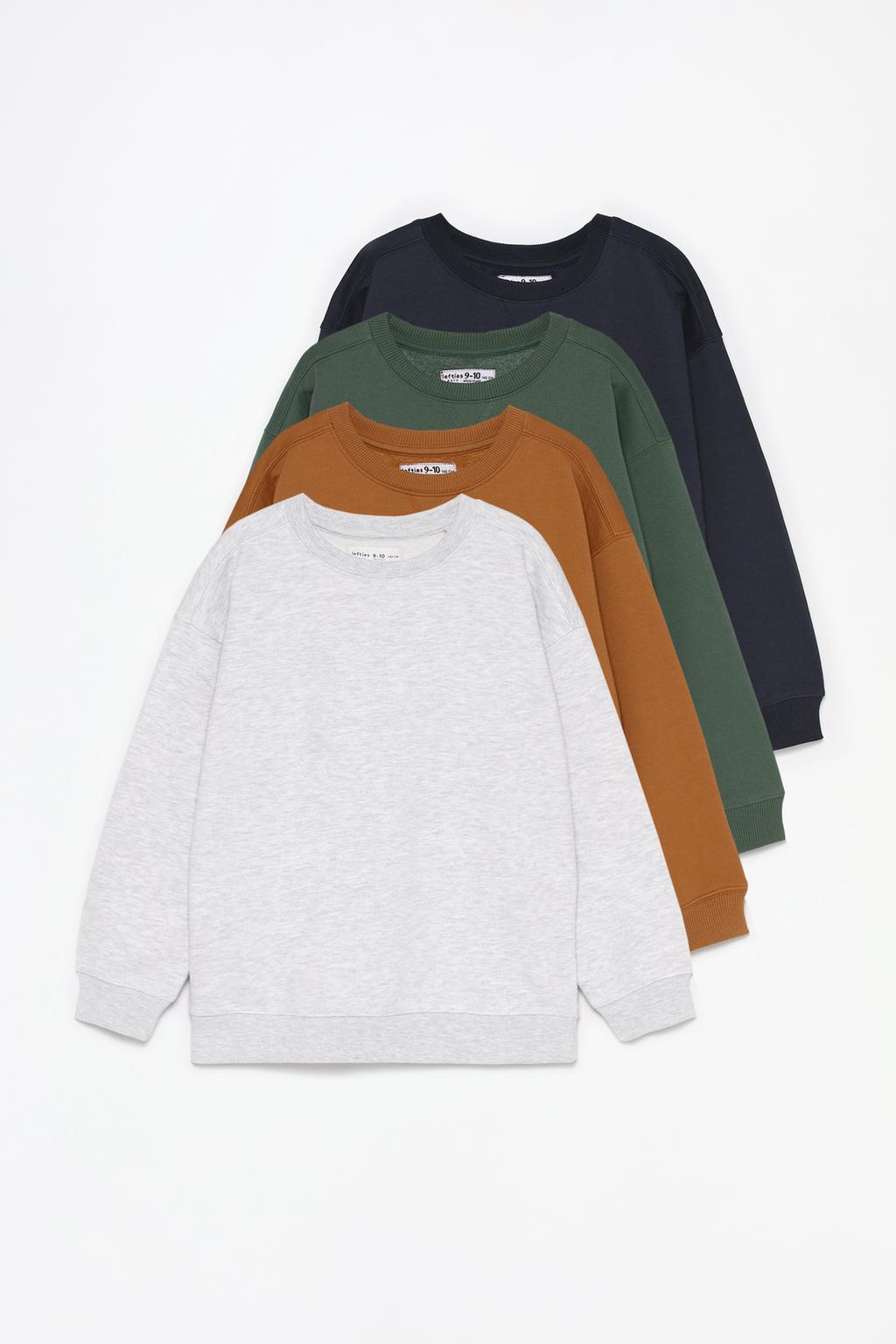 Pack of 4 basic plain sweatshirts